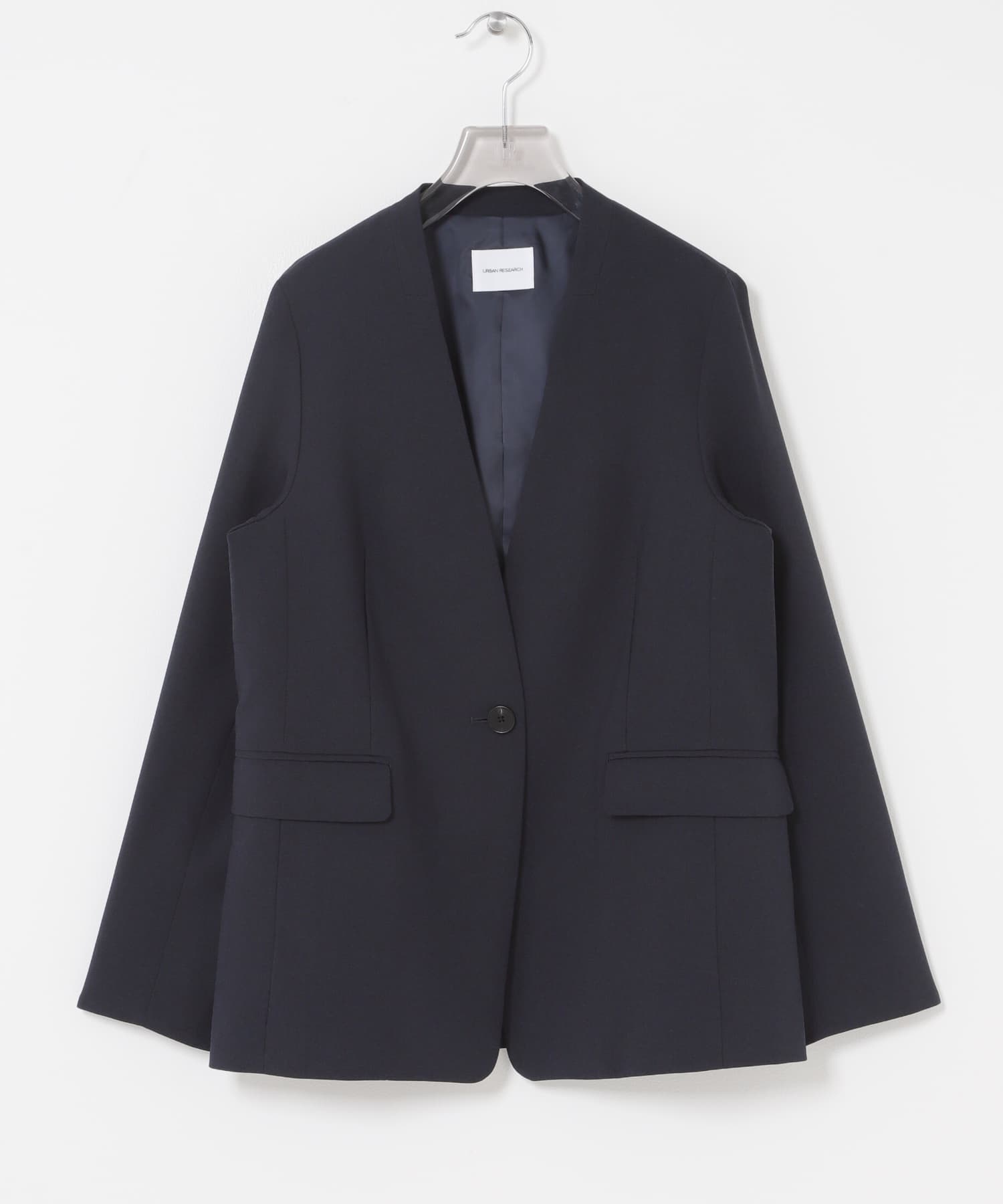『セットアップ対応』ノーカラージャケット NAVY 36