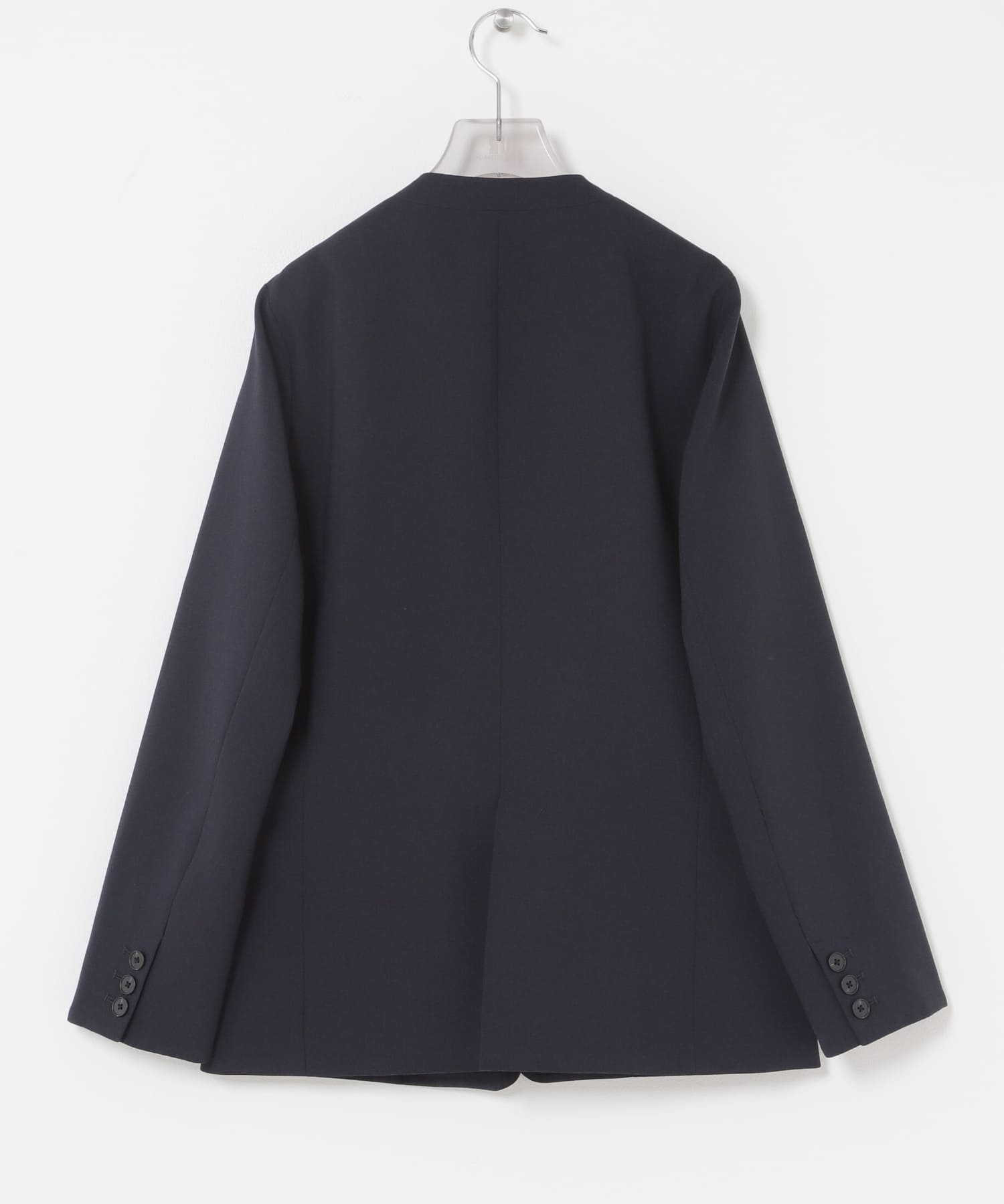 『セットアップ対応』ノーカラージャケット NAVY 36