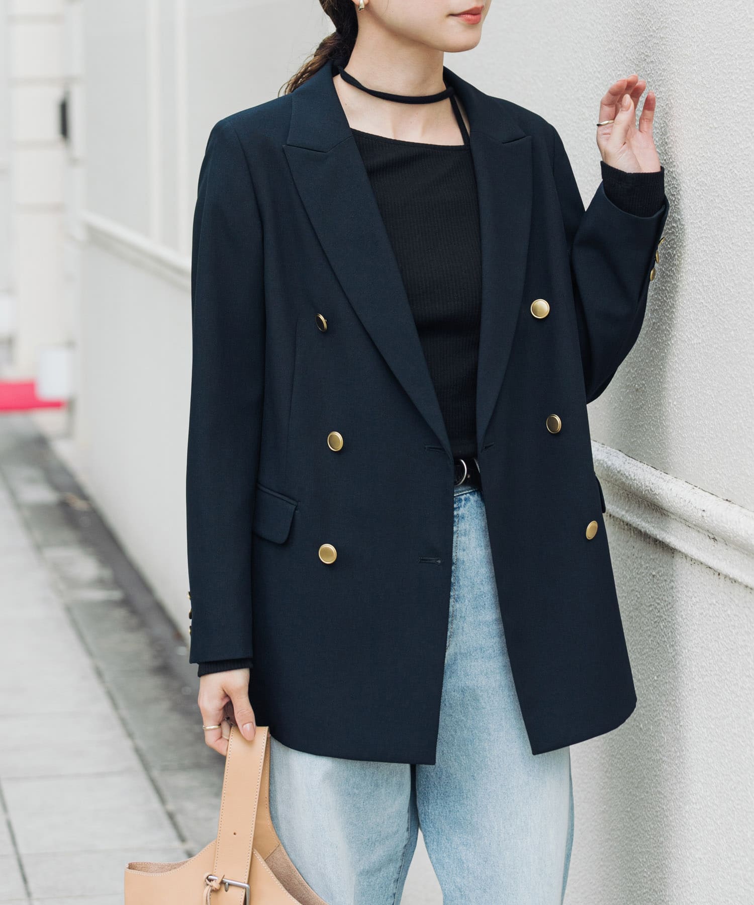 ダブルブレストブレザージャケット