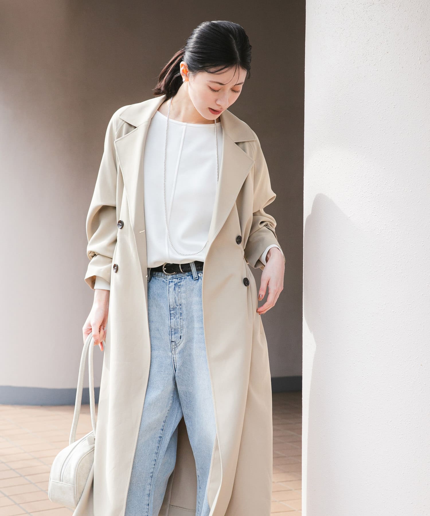 URBAN RESEARCH ベージュ 36ドロストトレンチコート 撥水/UVカット』ドロストトレンチコート(36 BEIGE): アウター｜URBAN