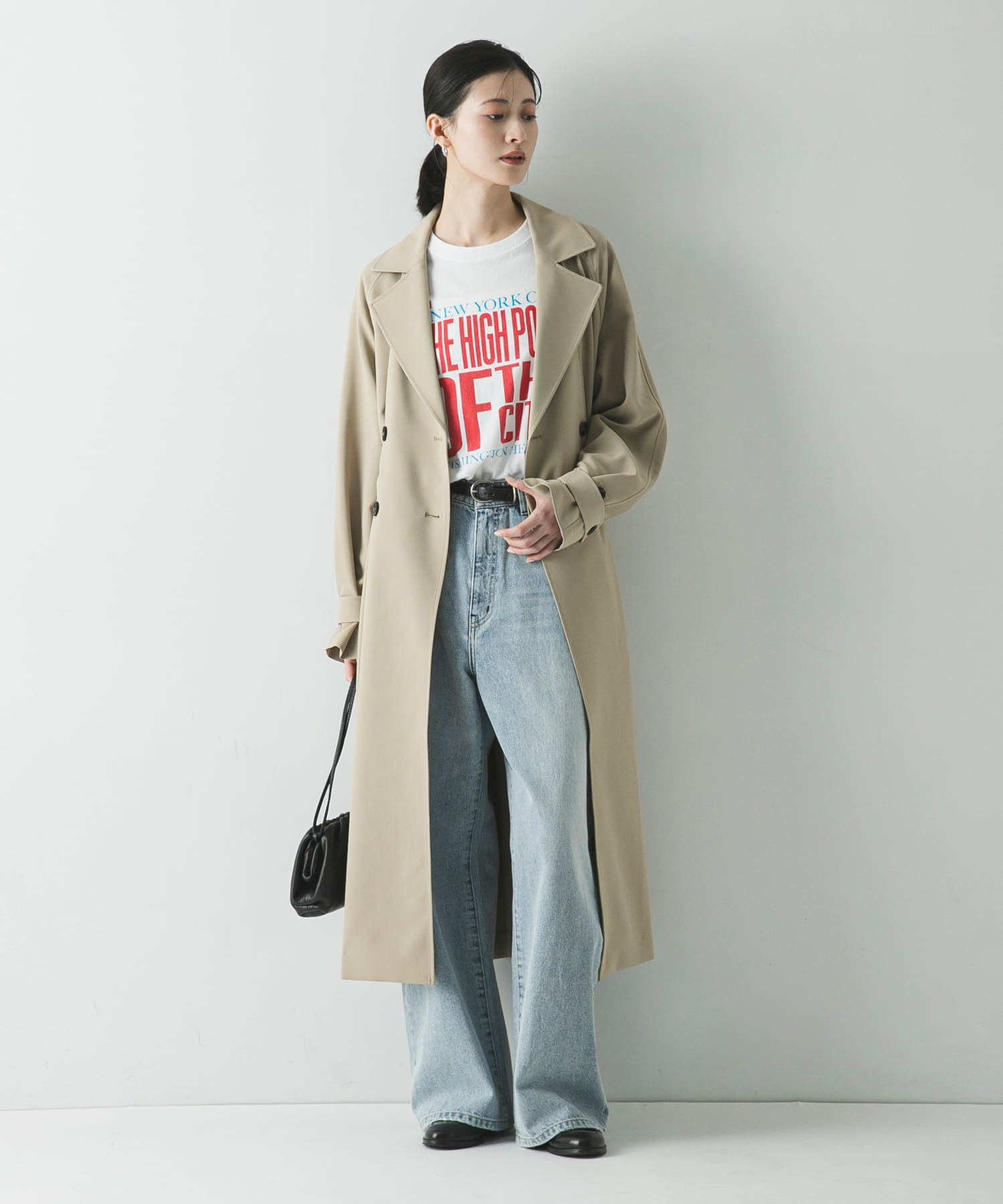 『撥水/UVカット』ドロストトレンチコート BEIGE 36