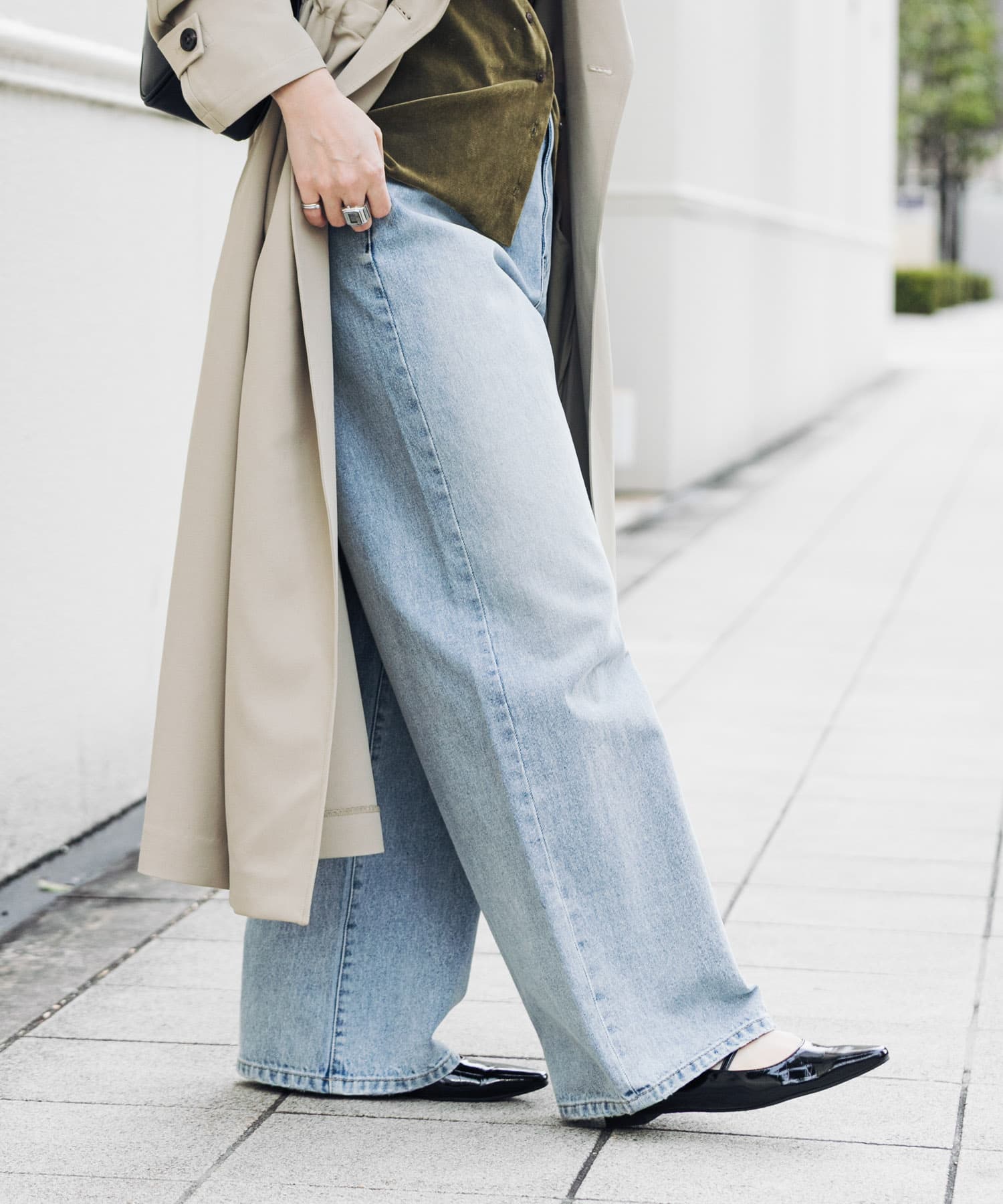 ポインテッドバックストラップシューズ BLACK 36