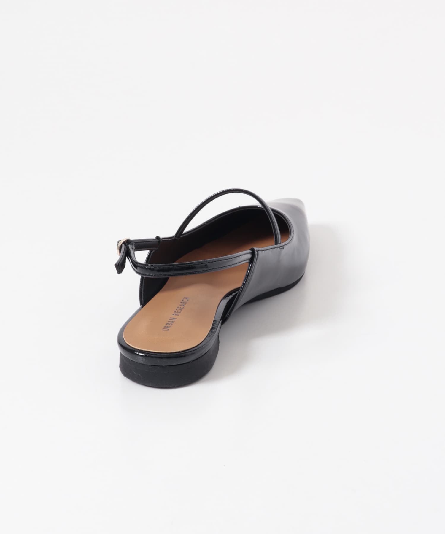 ポインテッドバックストラップシューズ BLACK 36