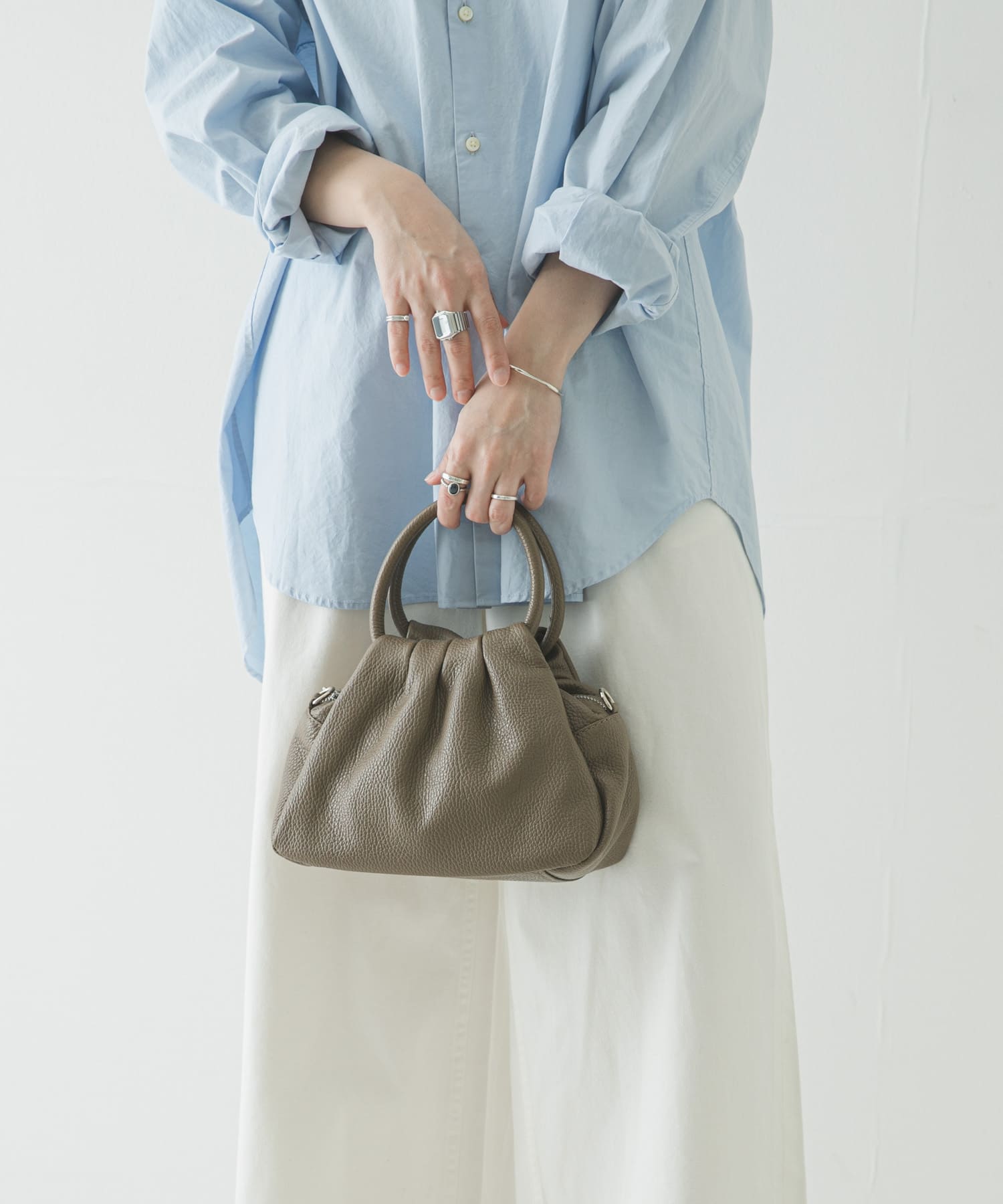 レザーハンドバッグ MOCHA -