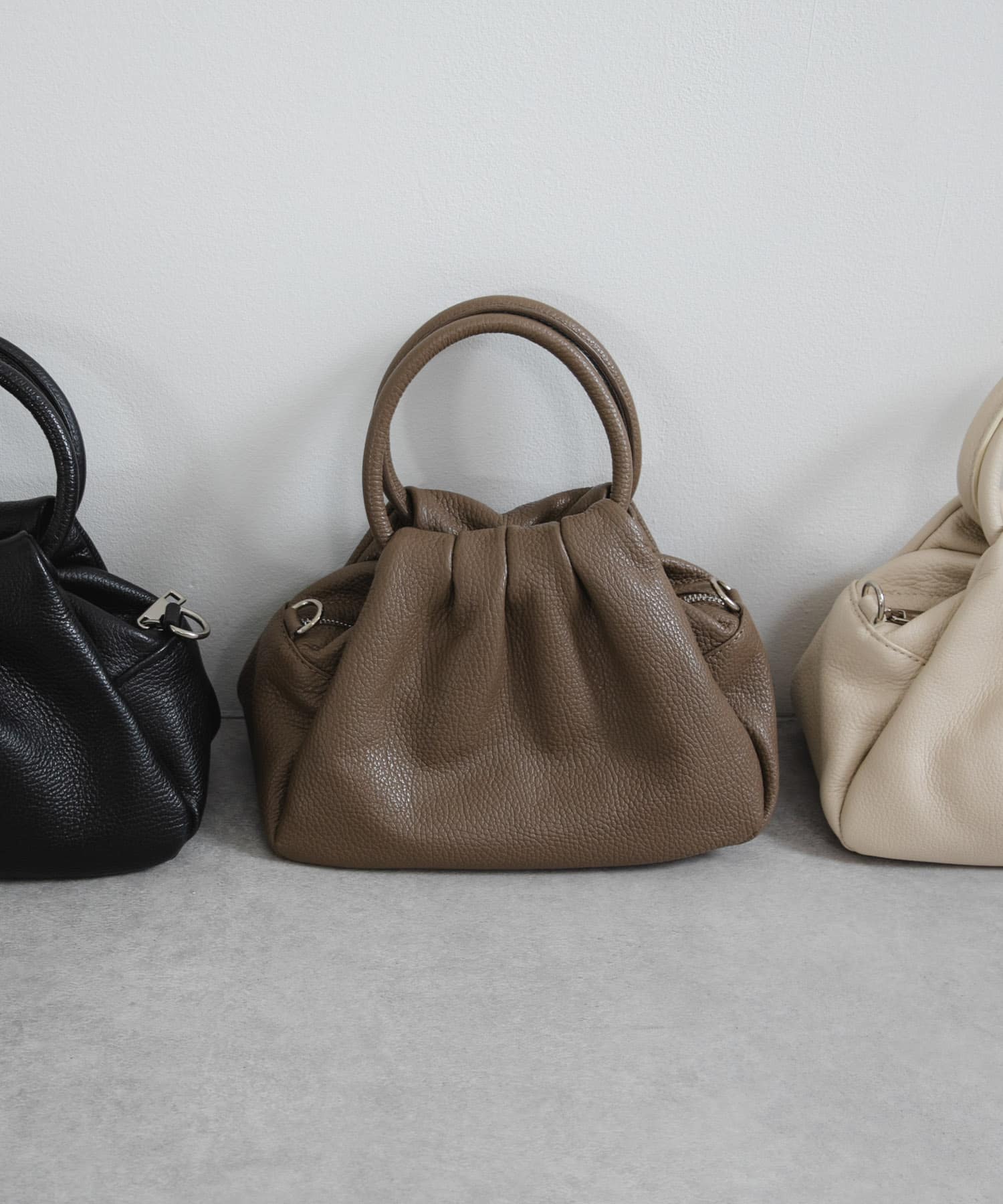 レザーハンドバッグ MOCHA -