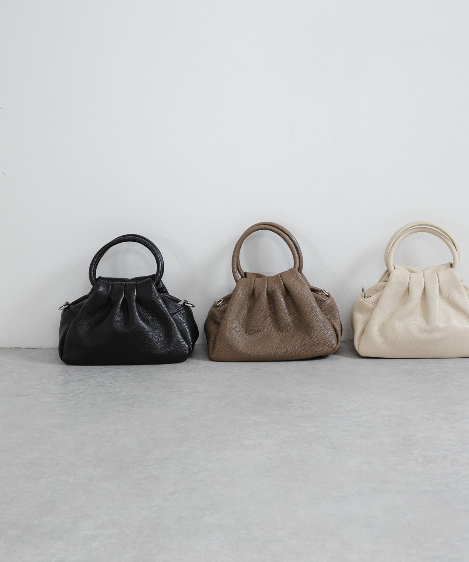 レザーハンドバッグ MOCHA -