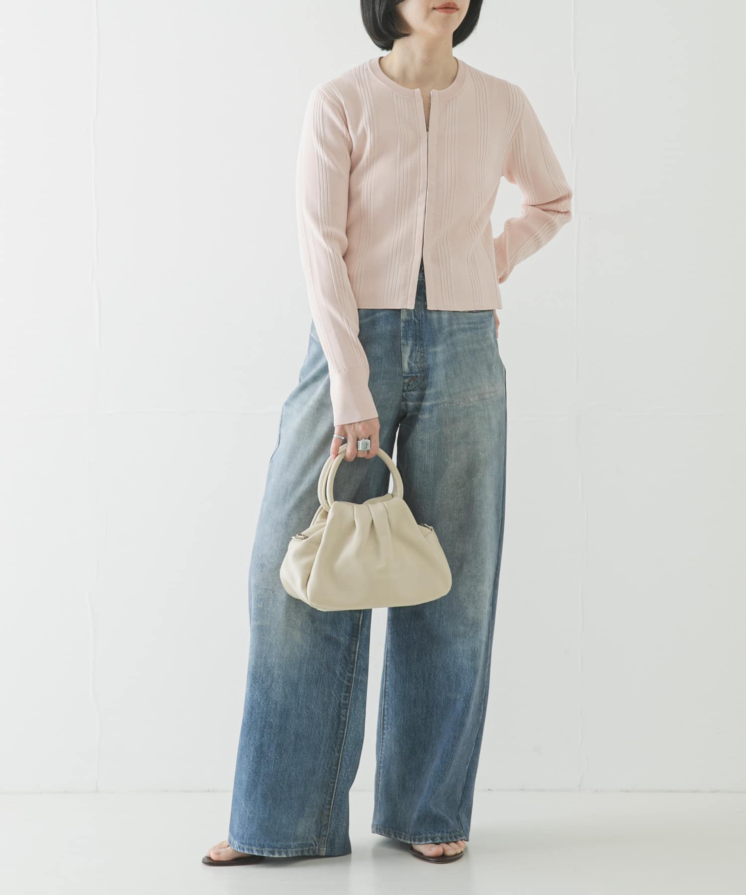 レザーハンドバッグ OFFWHITE -