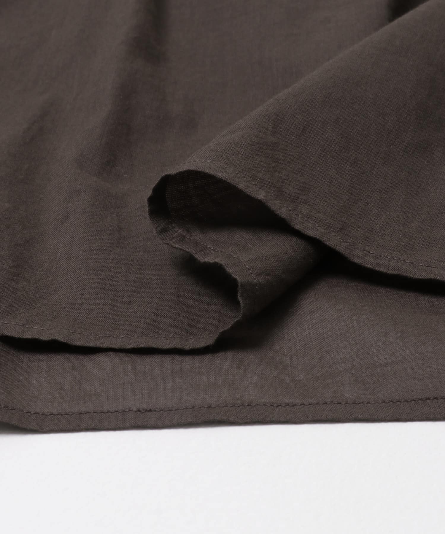 『一部WEB限定カラー』コットンボイルラッフルブラウス BROWN Free