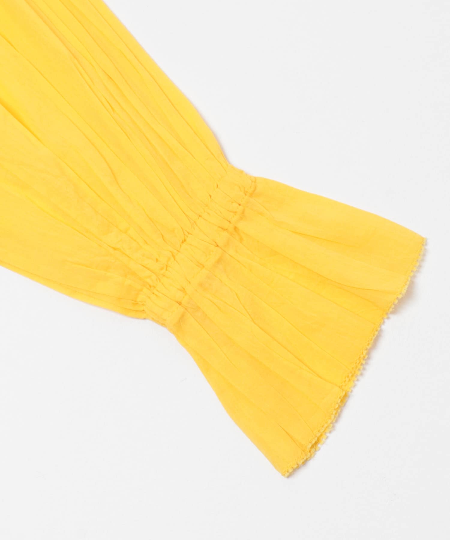 『一部WEB限定カラー』コットンボイルラッフルブラウス YELLOW Free