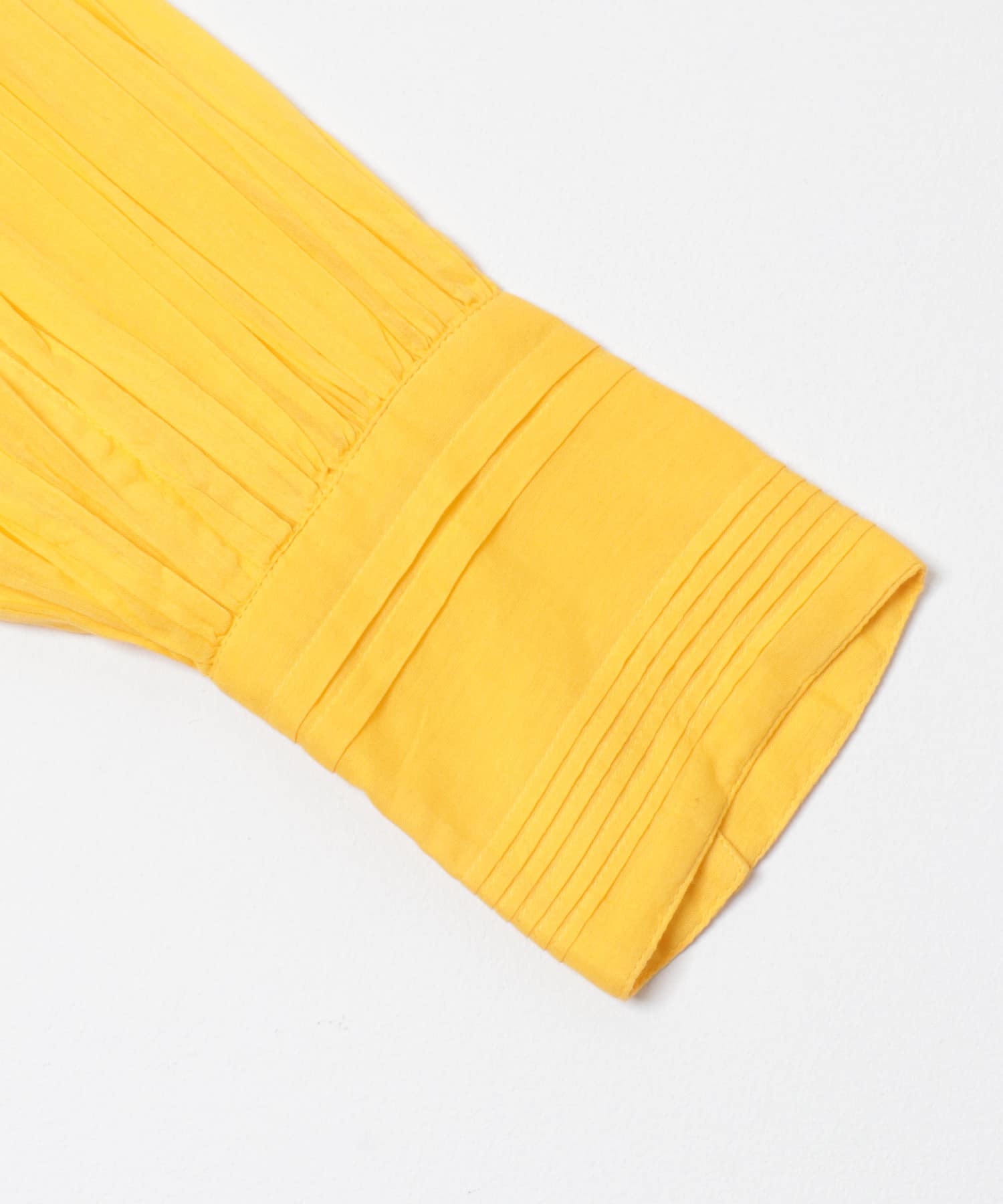 コットンボイルギャザーショートブラウス YELLOW Free
