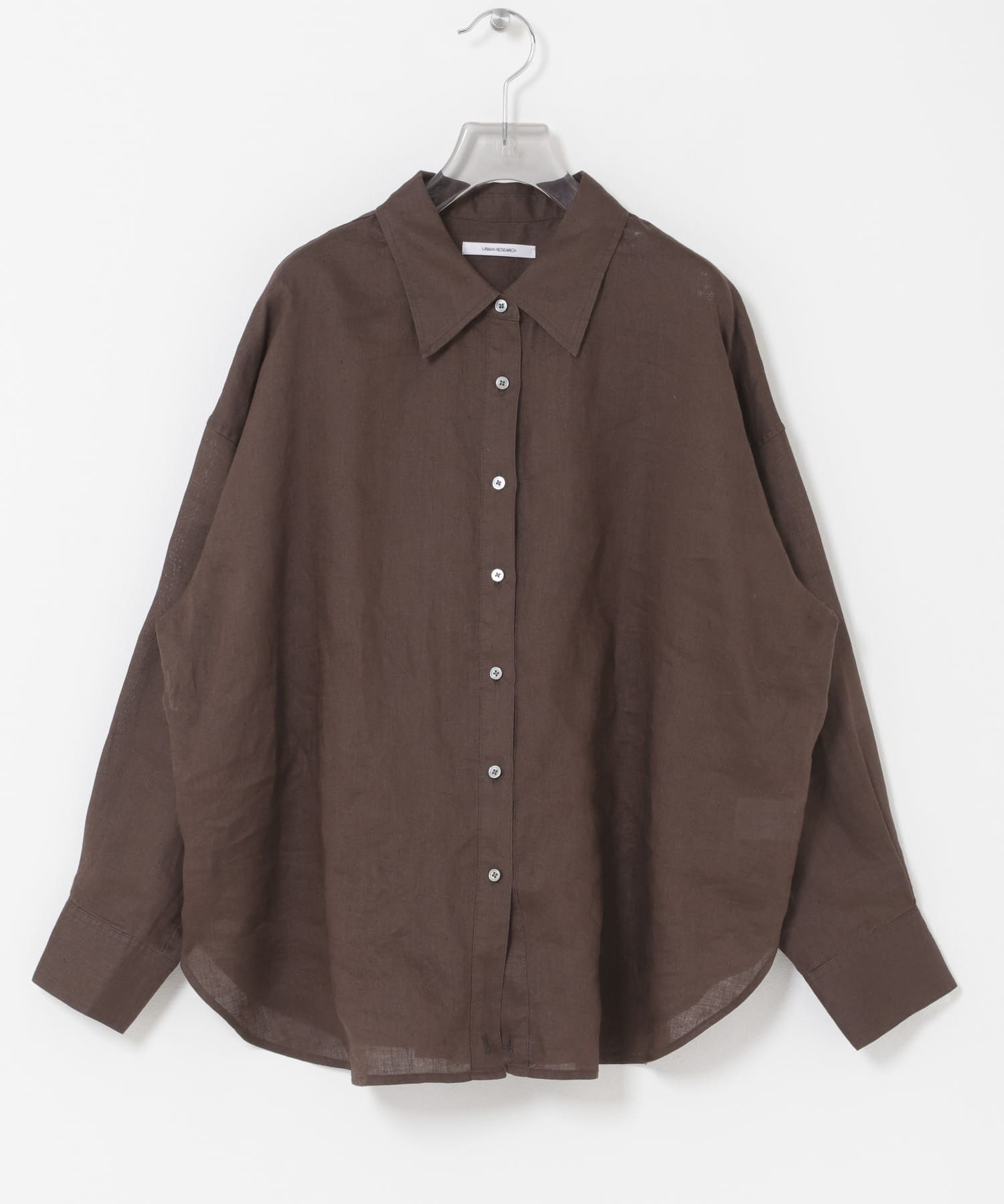 リネン2WAYシャツ BROWN Free