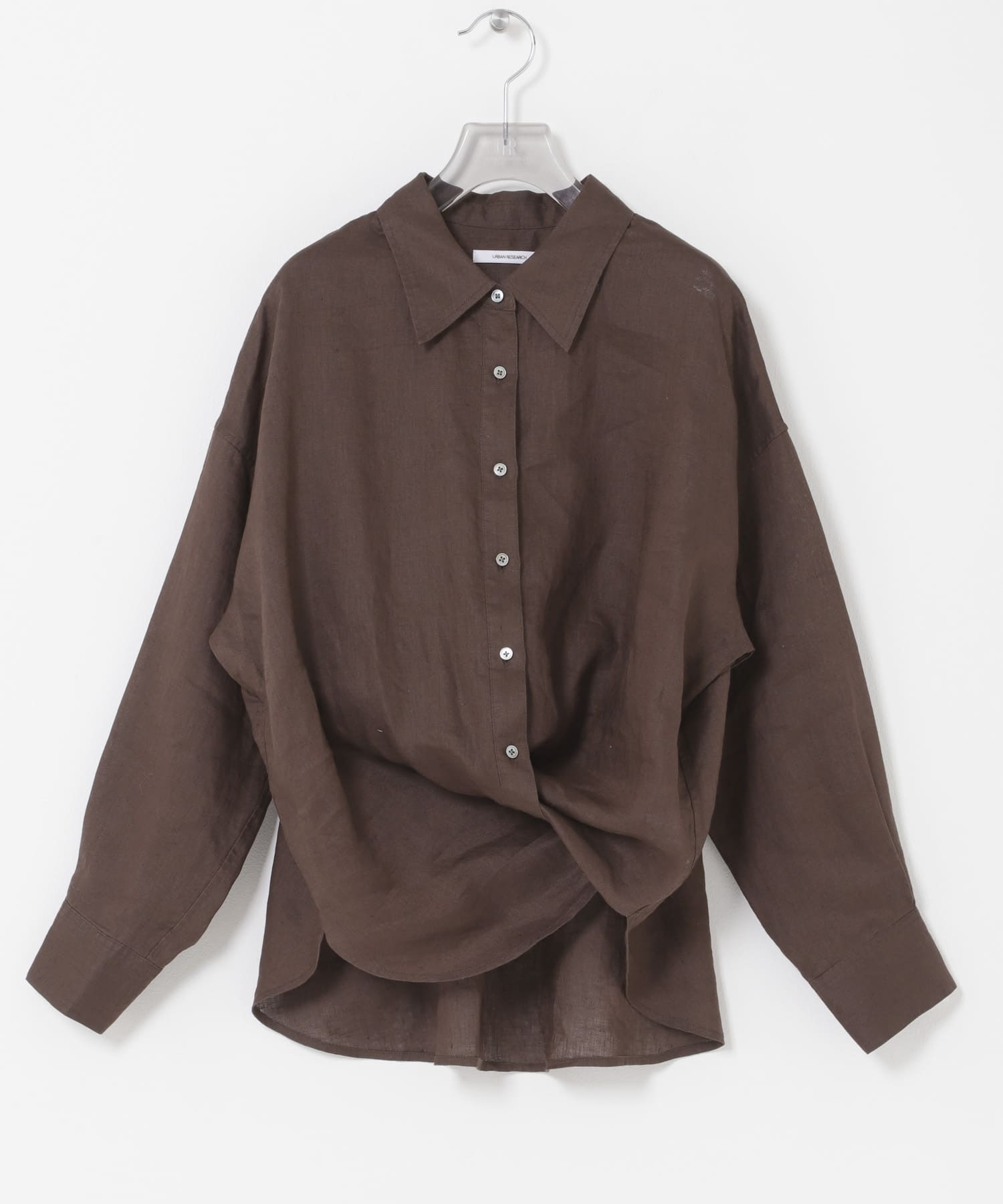 リネン2WAYシャツ BROWN Free