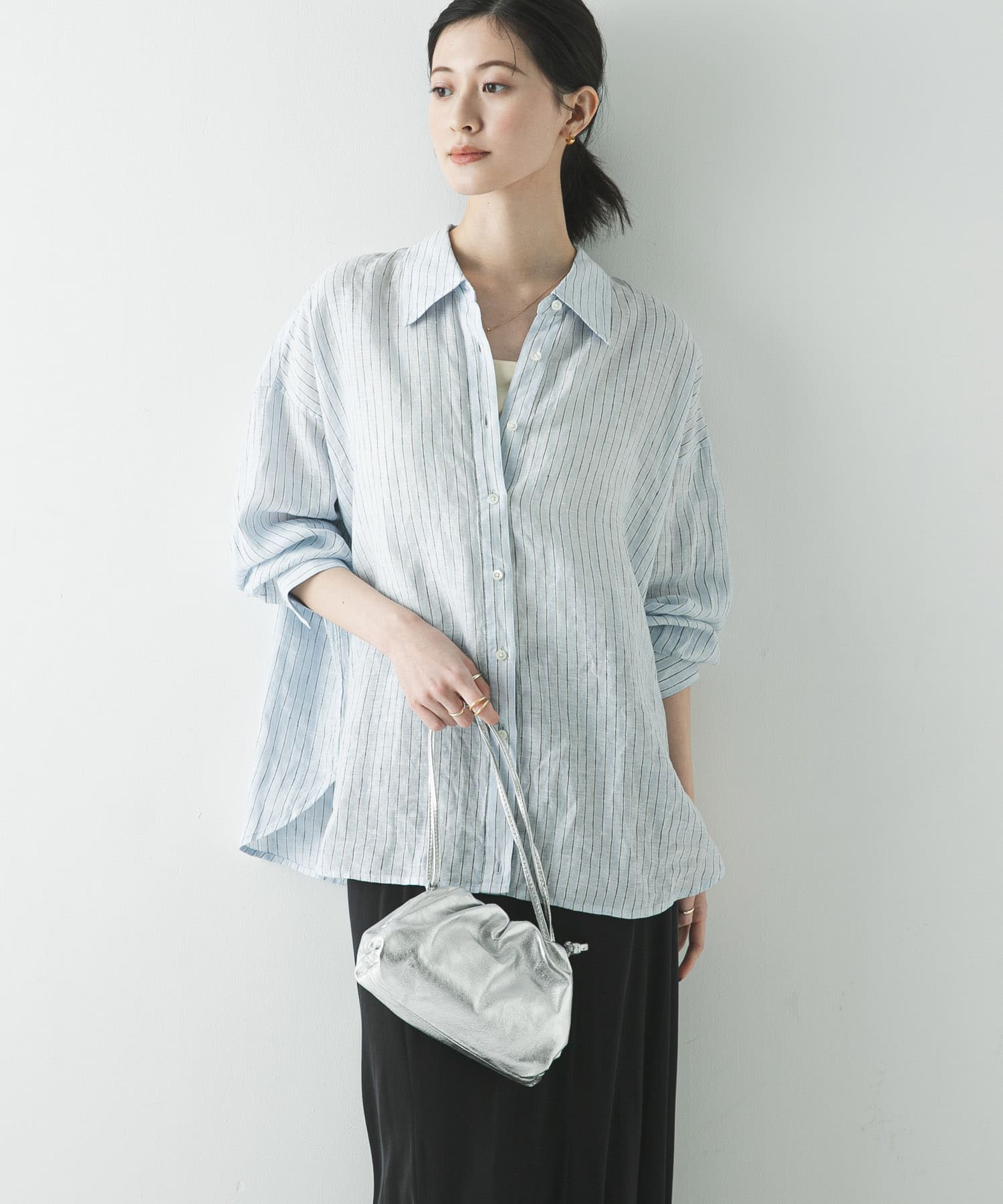 リネン2WAYシャツ