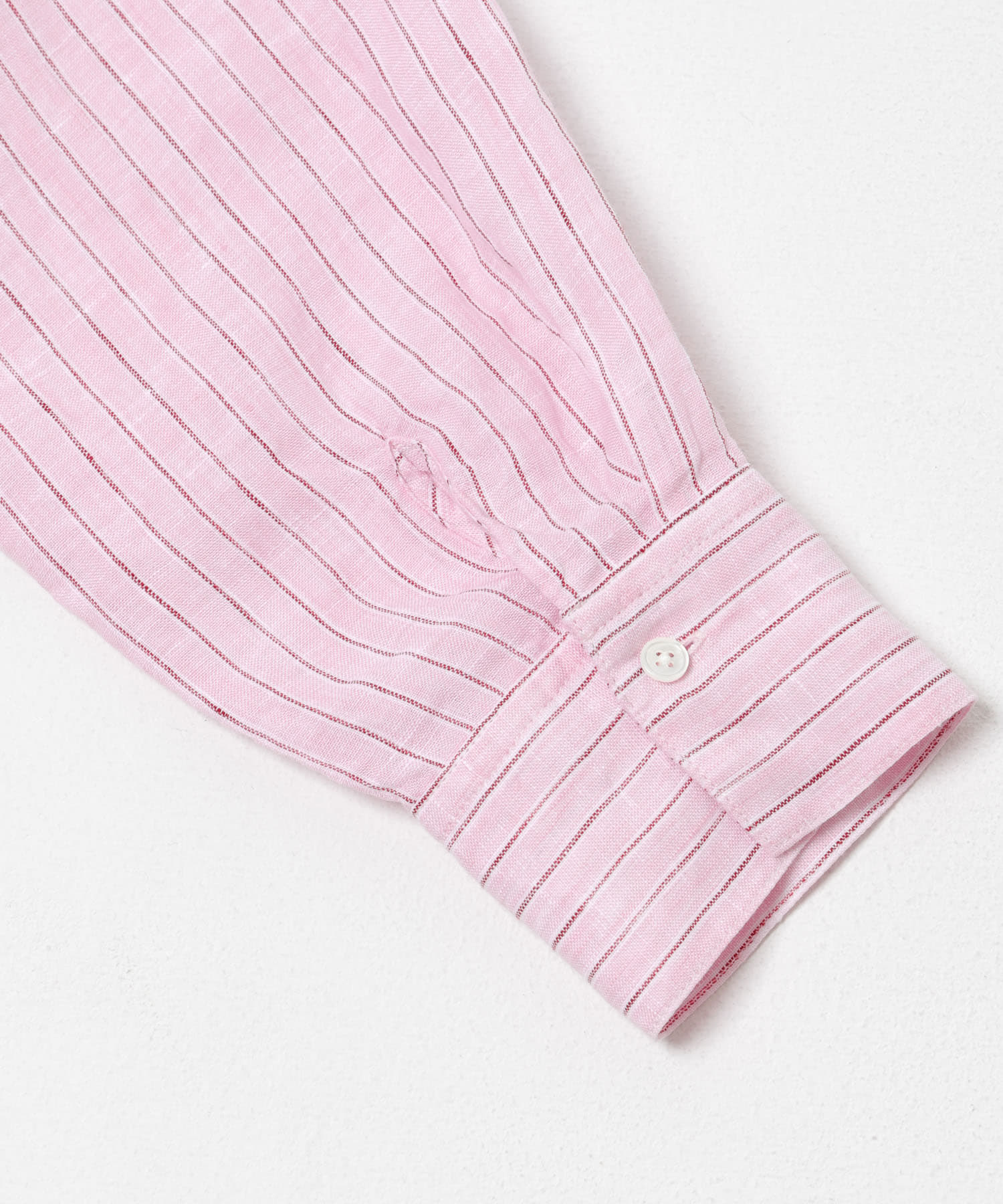 リネン2WAYシャツ PINKSTRIPE Free