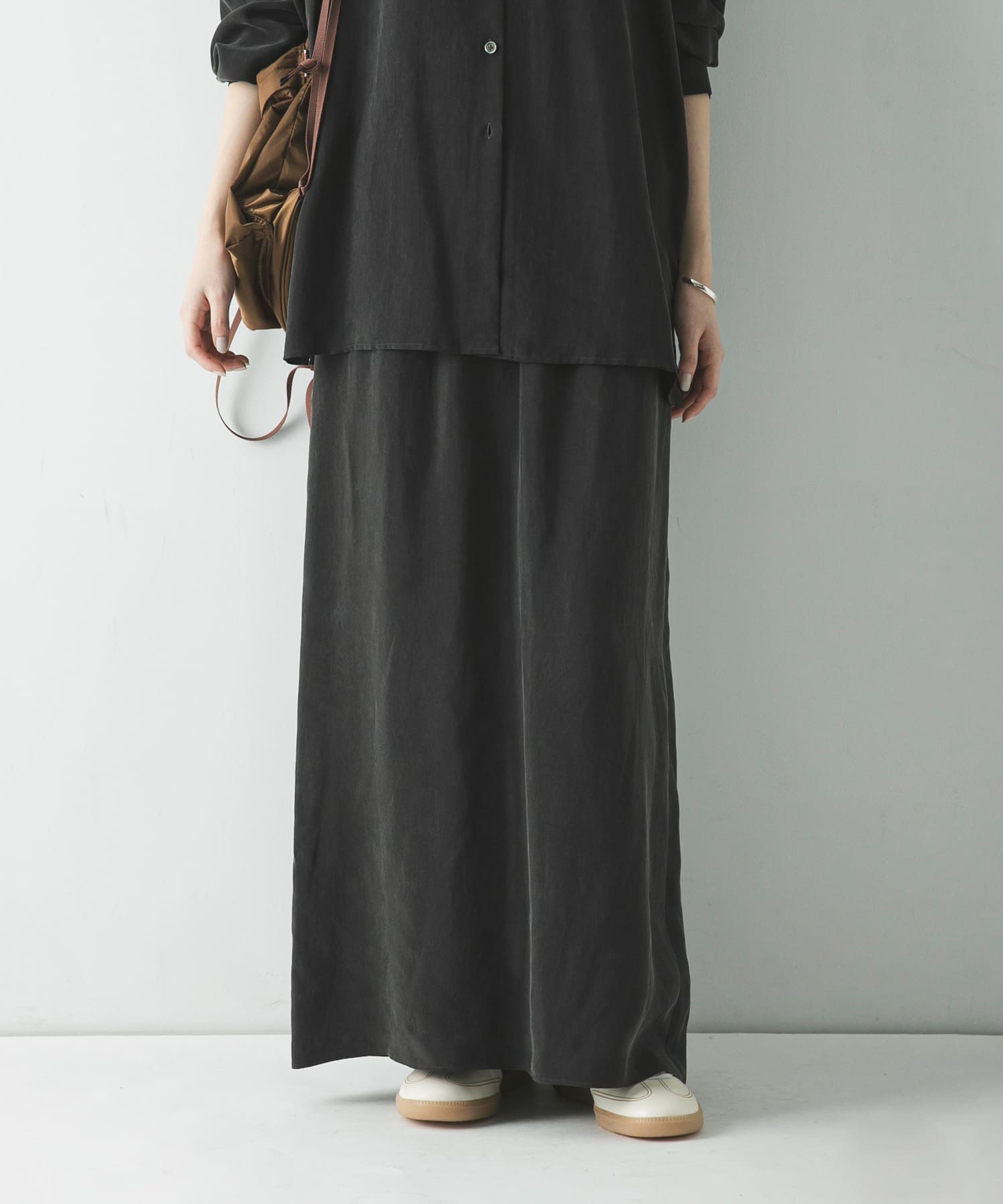 キュプラギャザーIラインスカート