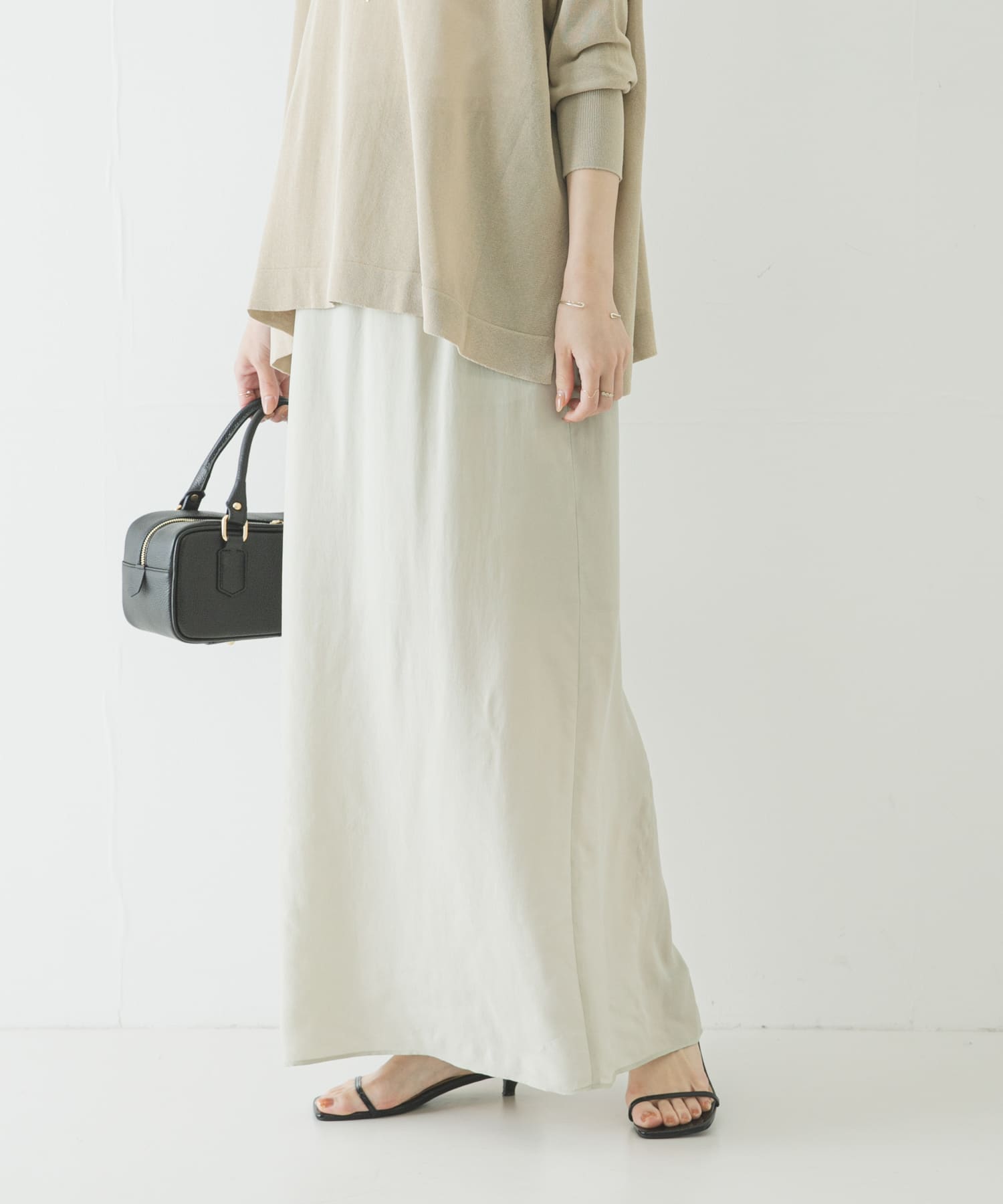 キュプラギャザーIラインスカート