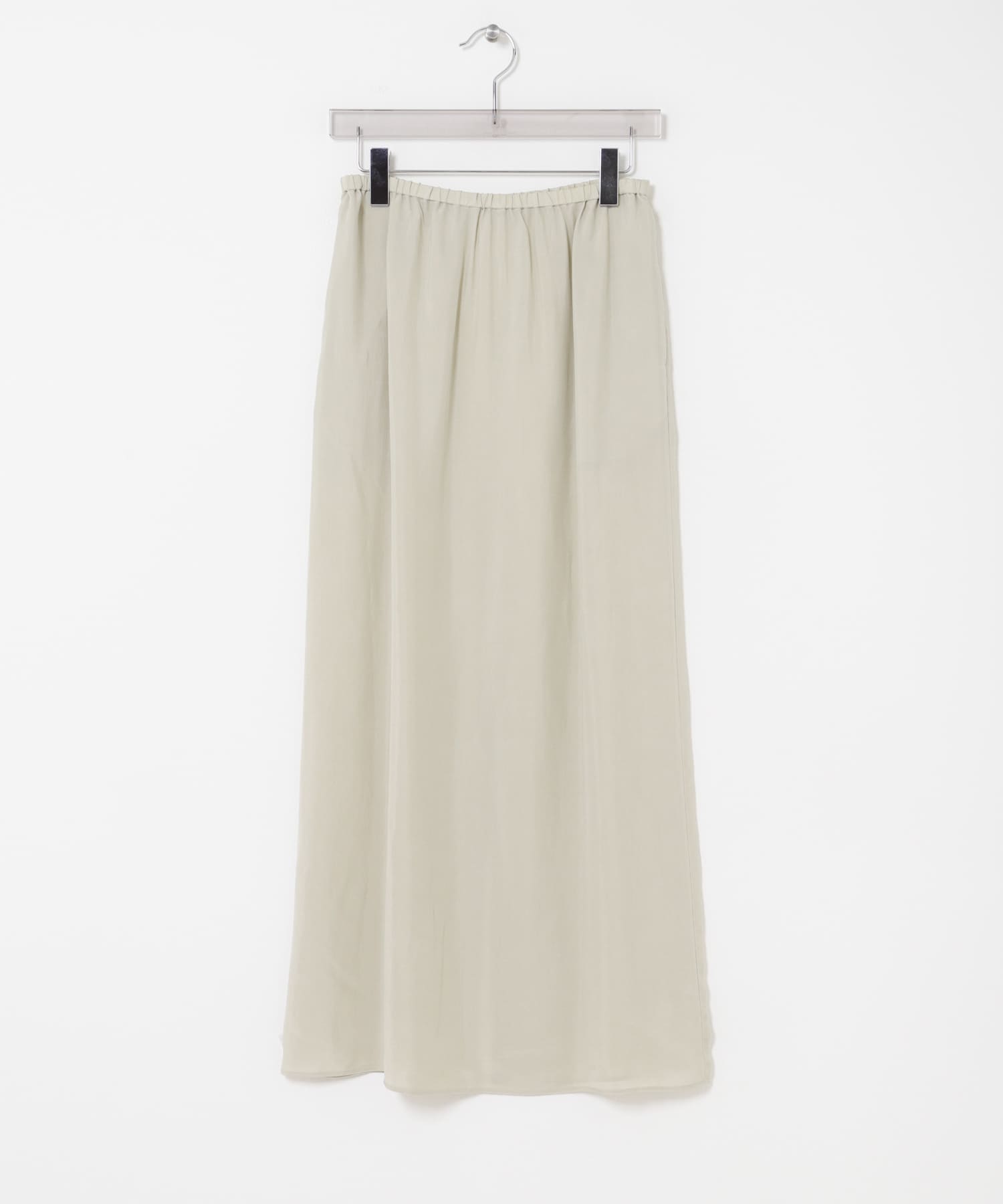 キュプラギャザーIラインスカート L.BEIGE 36