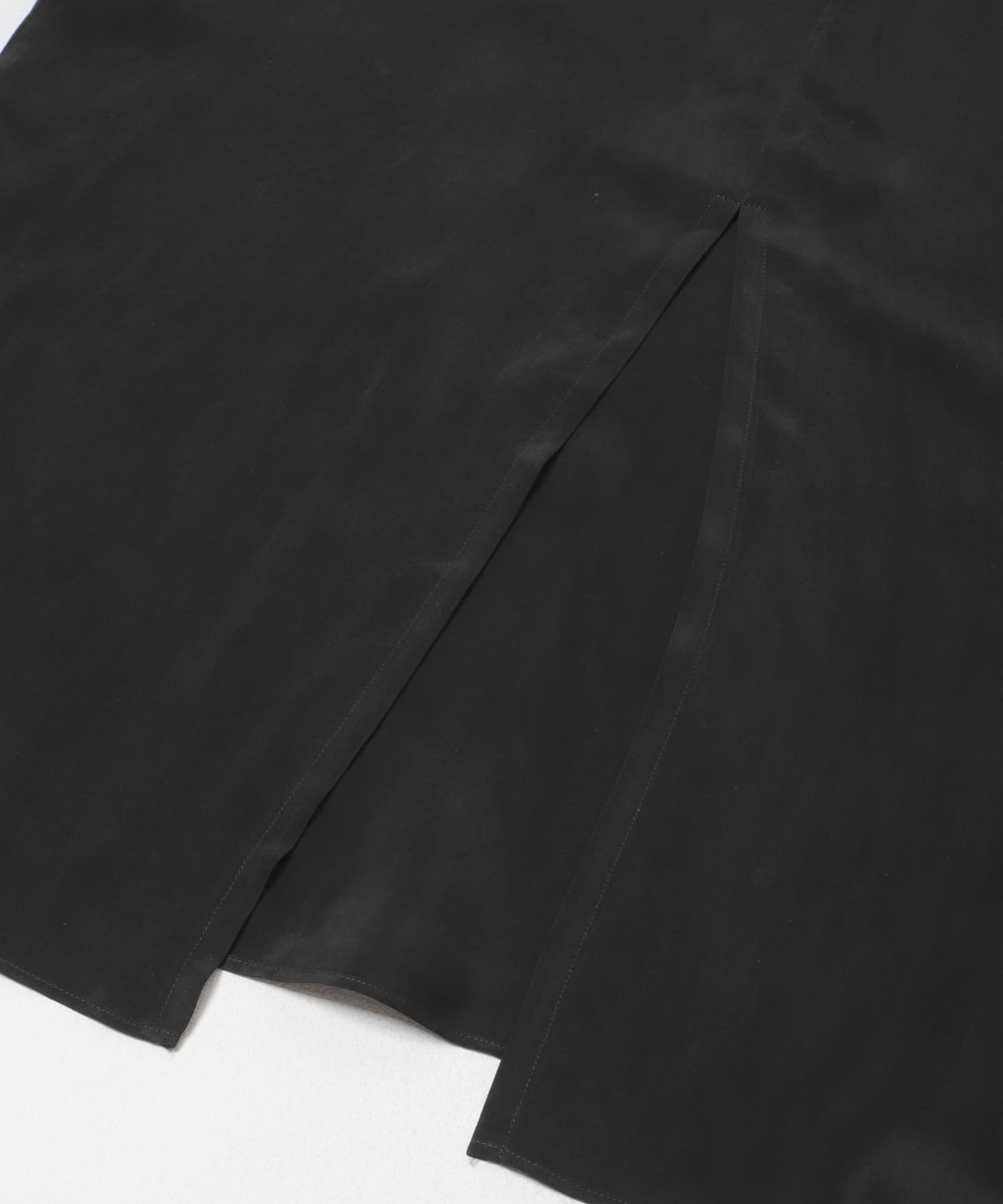 キュプラギャザーIラインスカート BLACK 36