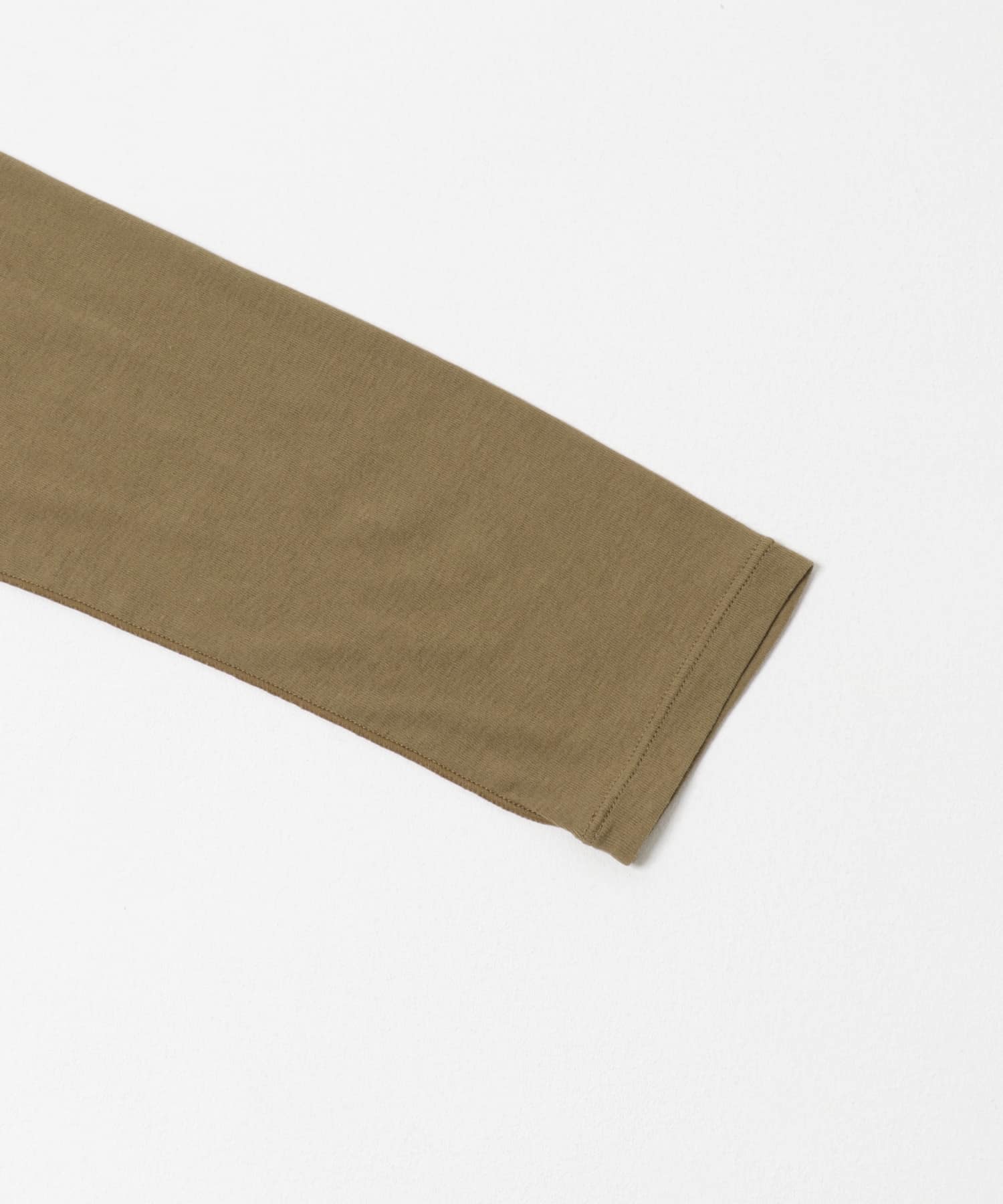 new basic　OUT SEAM SHEER TOPS KHK BEIGE FREE