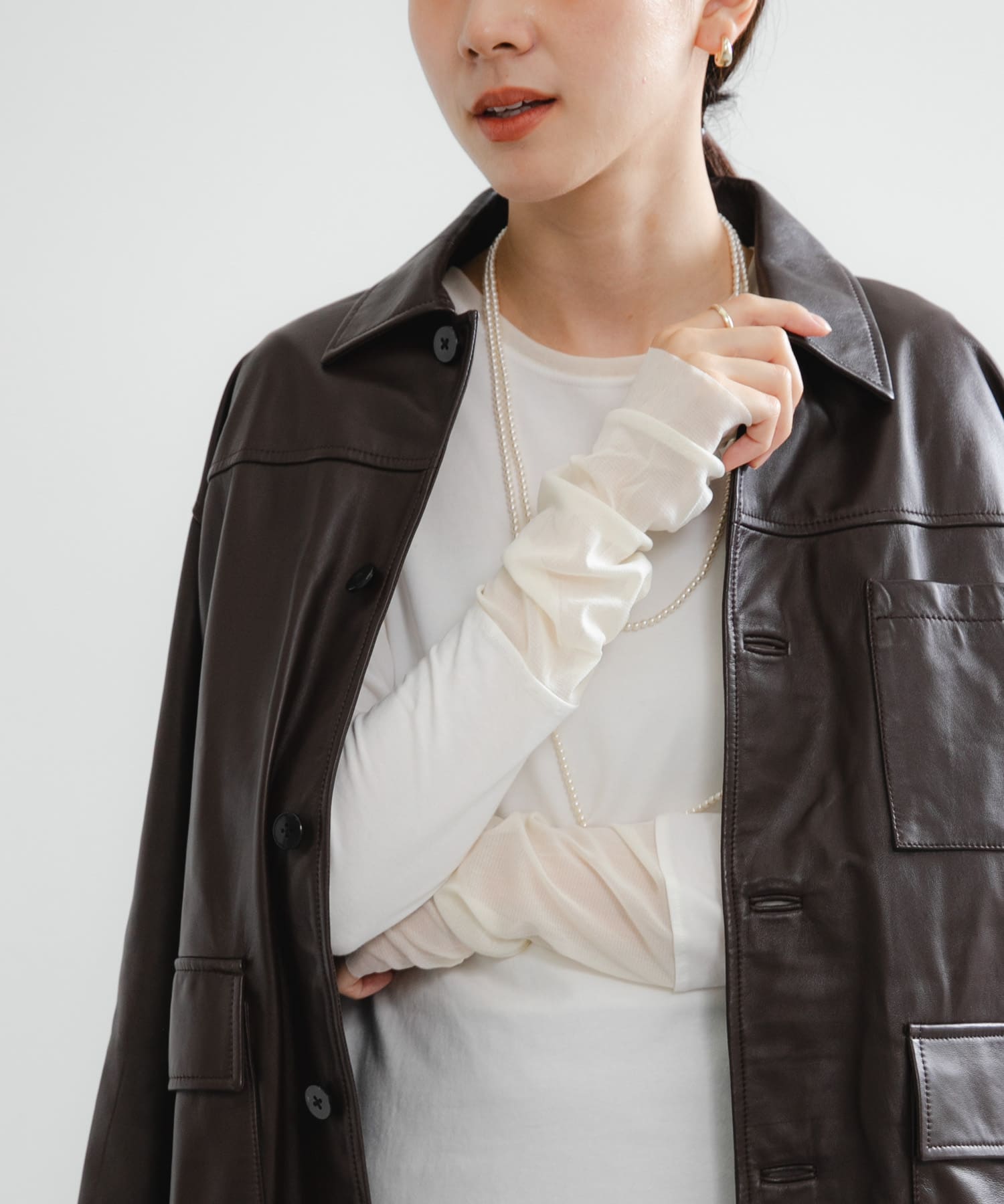 チュール切り替えカットソー