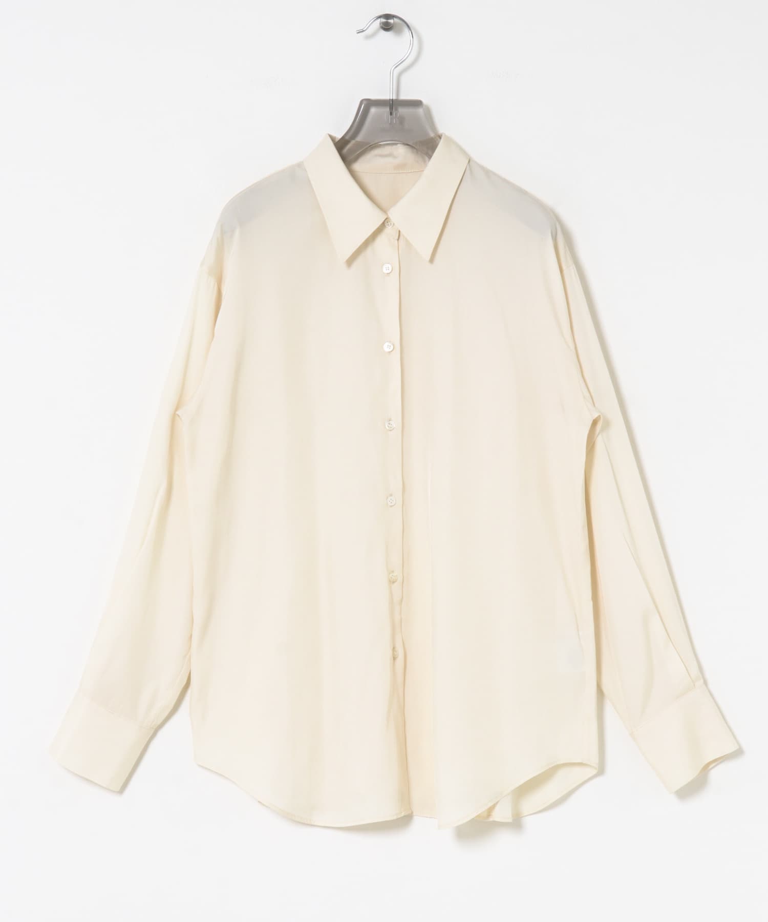 レギュラーカラーシルキーシャツ OFF FREE
