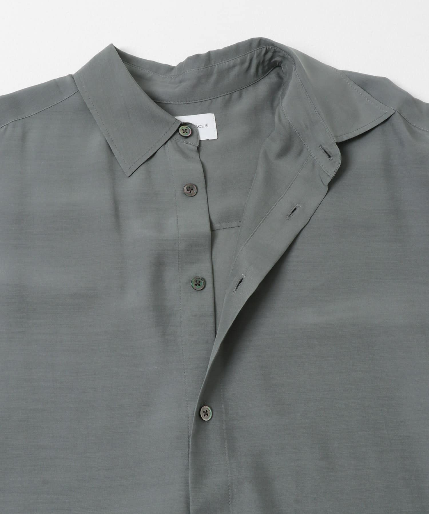 new basic　WASHABLE CUPRA SHIRTS BL.GRAY FREE