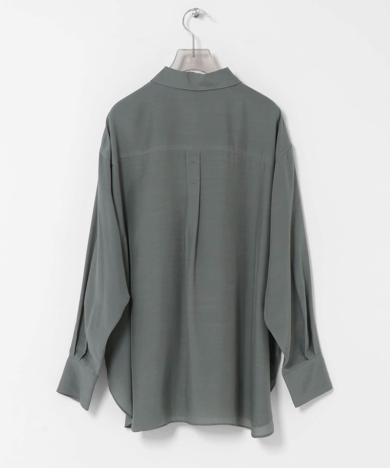 new basic　WASHABLE CUPRA SHIRTS BL.GRAY FREE