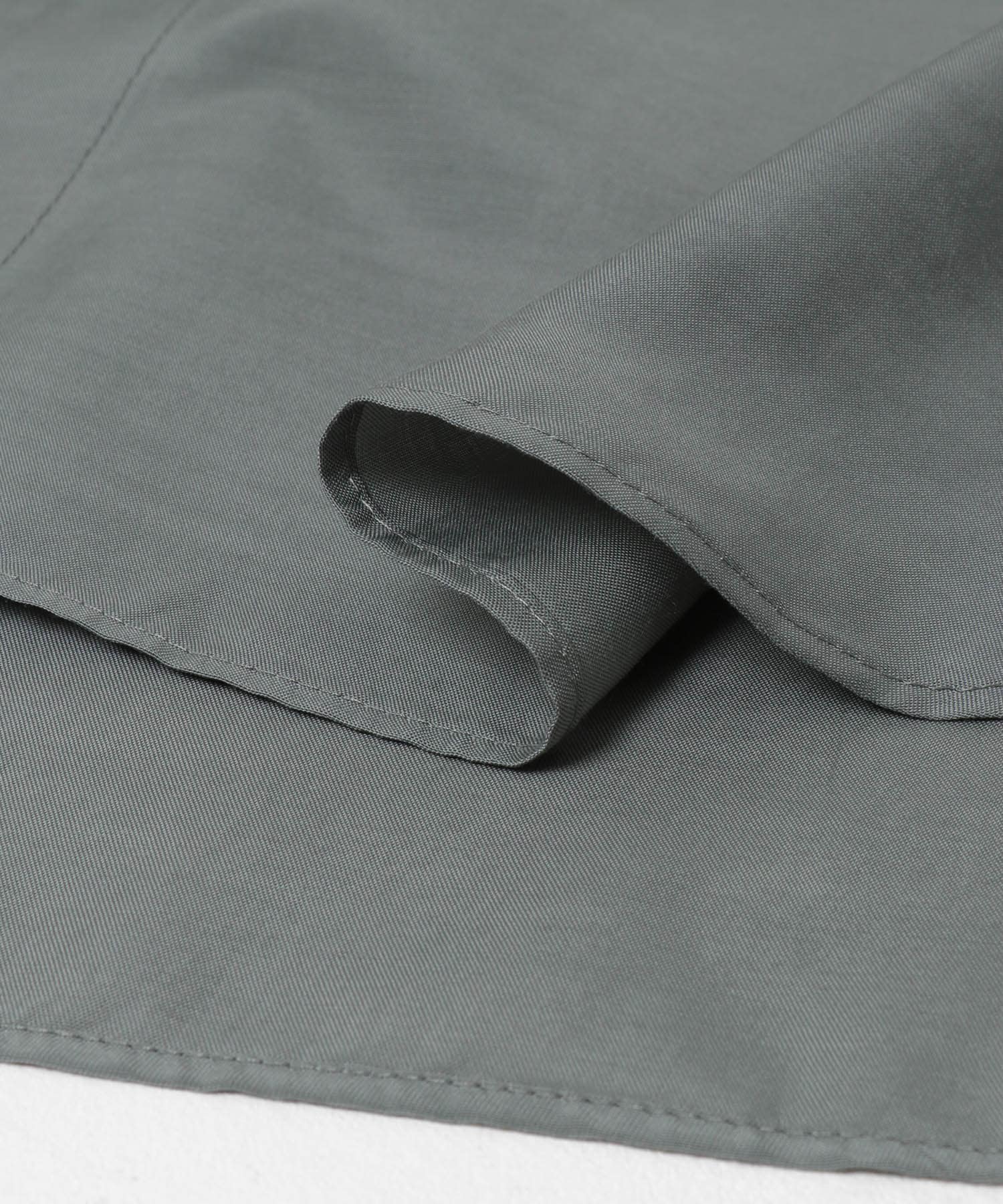 new basic　WASHABLE CUPRA SHIRTS BL.GRAY FREE