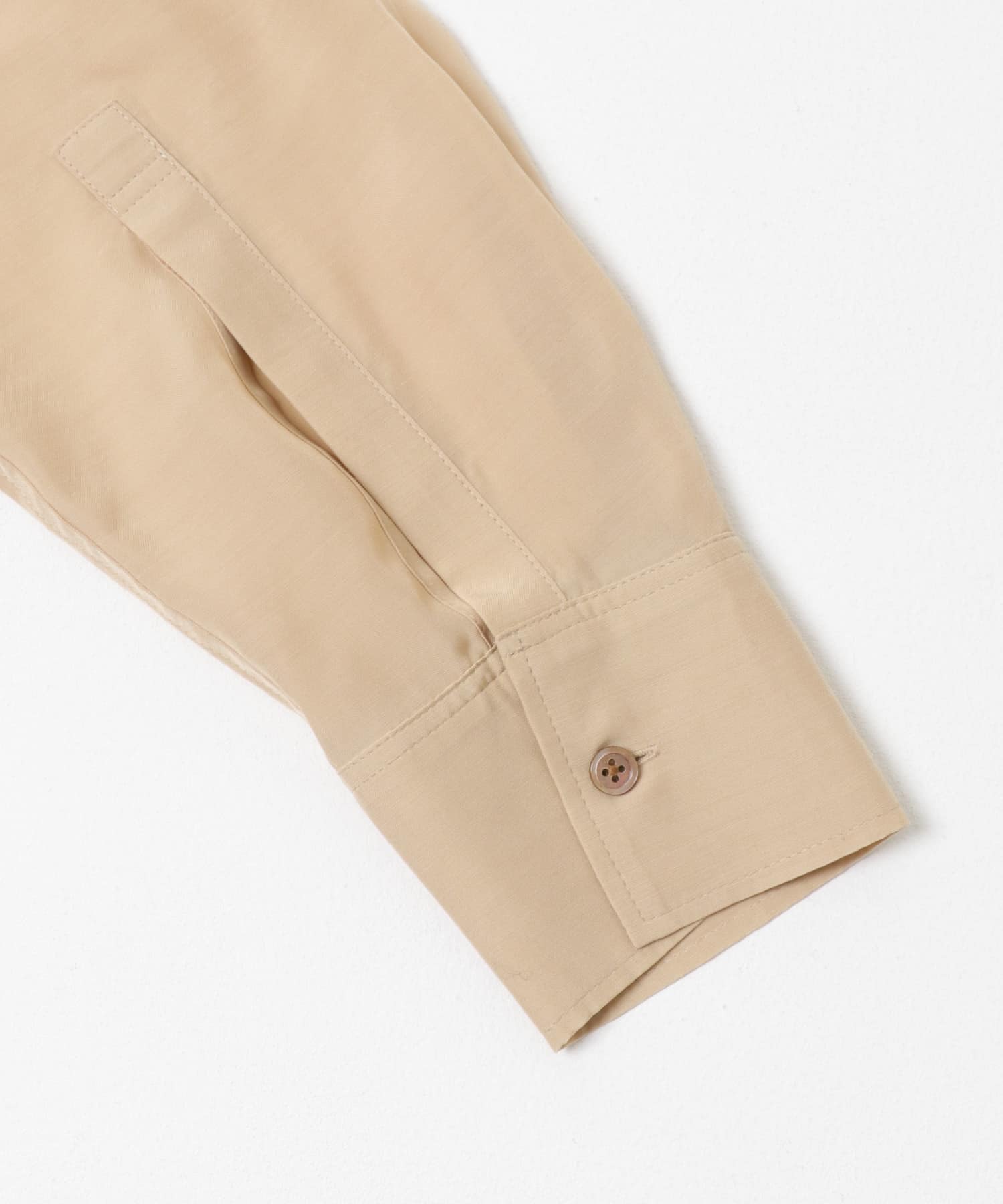 new basic　WASHABLE CUPRA SHIRTS BEIGE FREE