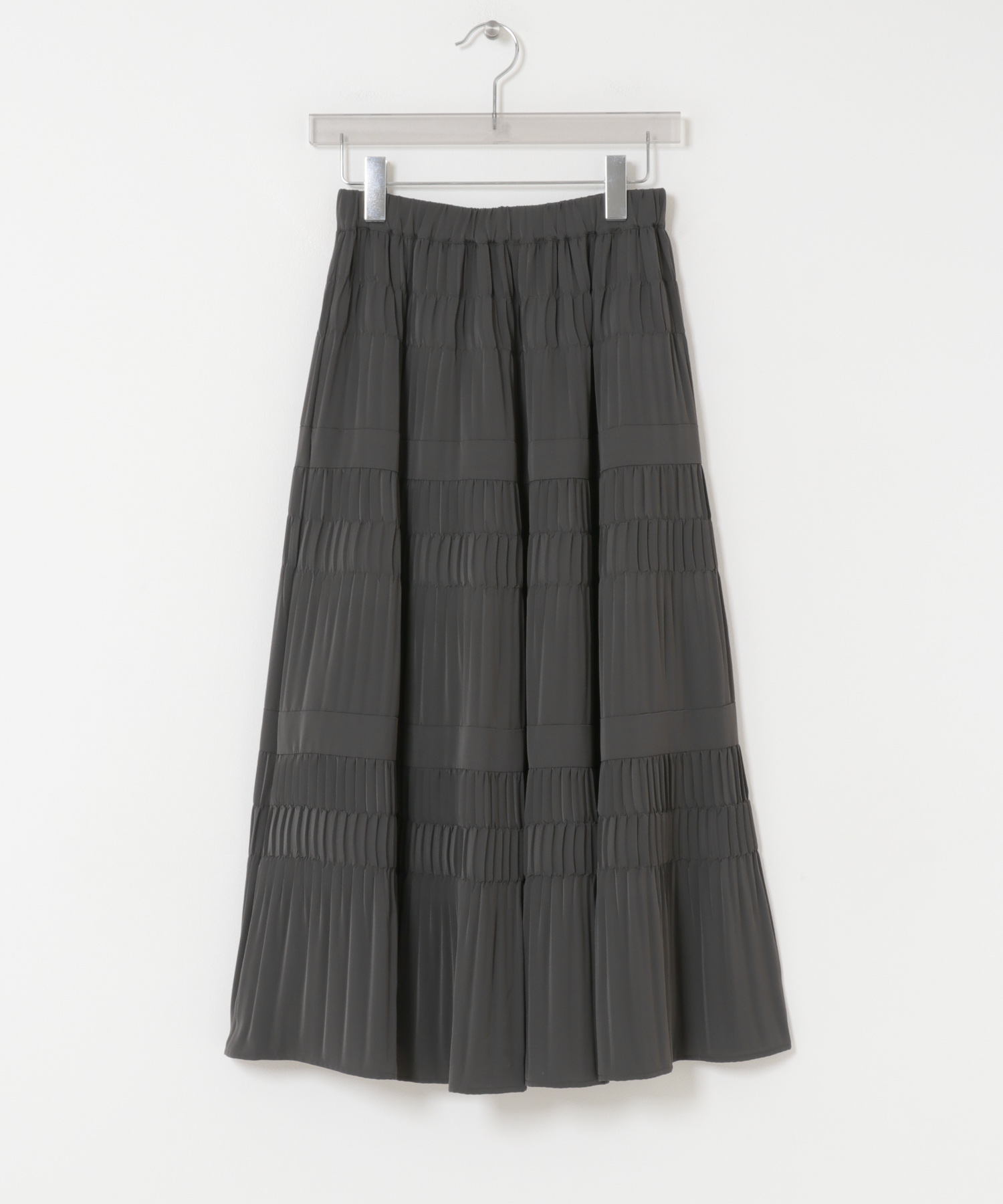 プリーツティアードスカート CHARCOAL Free