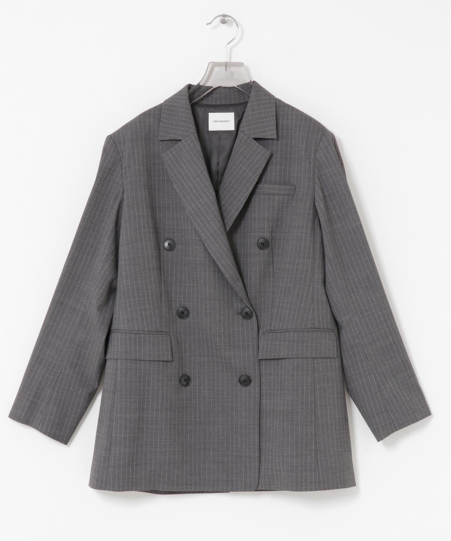 ウールブレンドテーラードジャケット GRY STRIPE 36