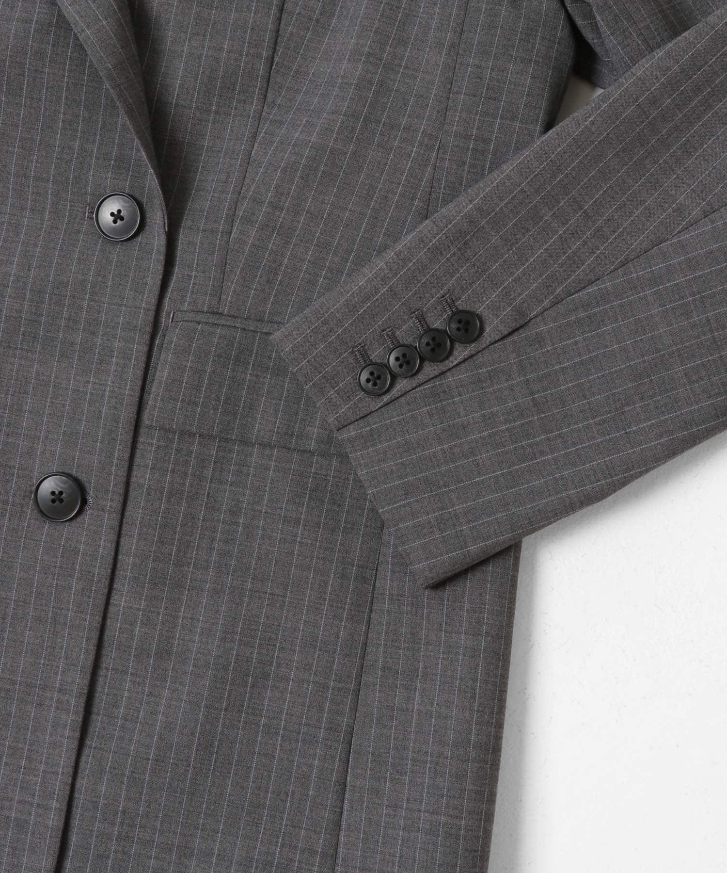 ウールブレンドテーラードジャケット GRY STRIPE 36