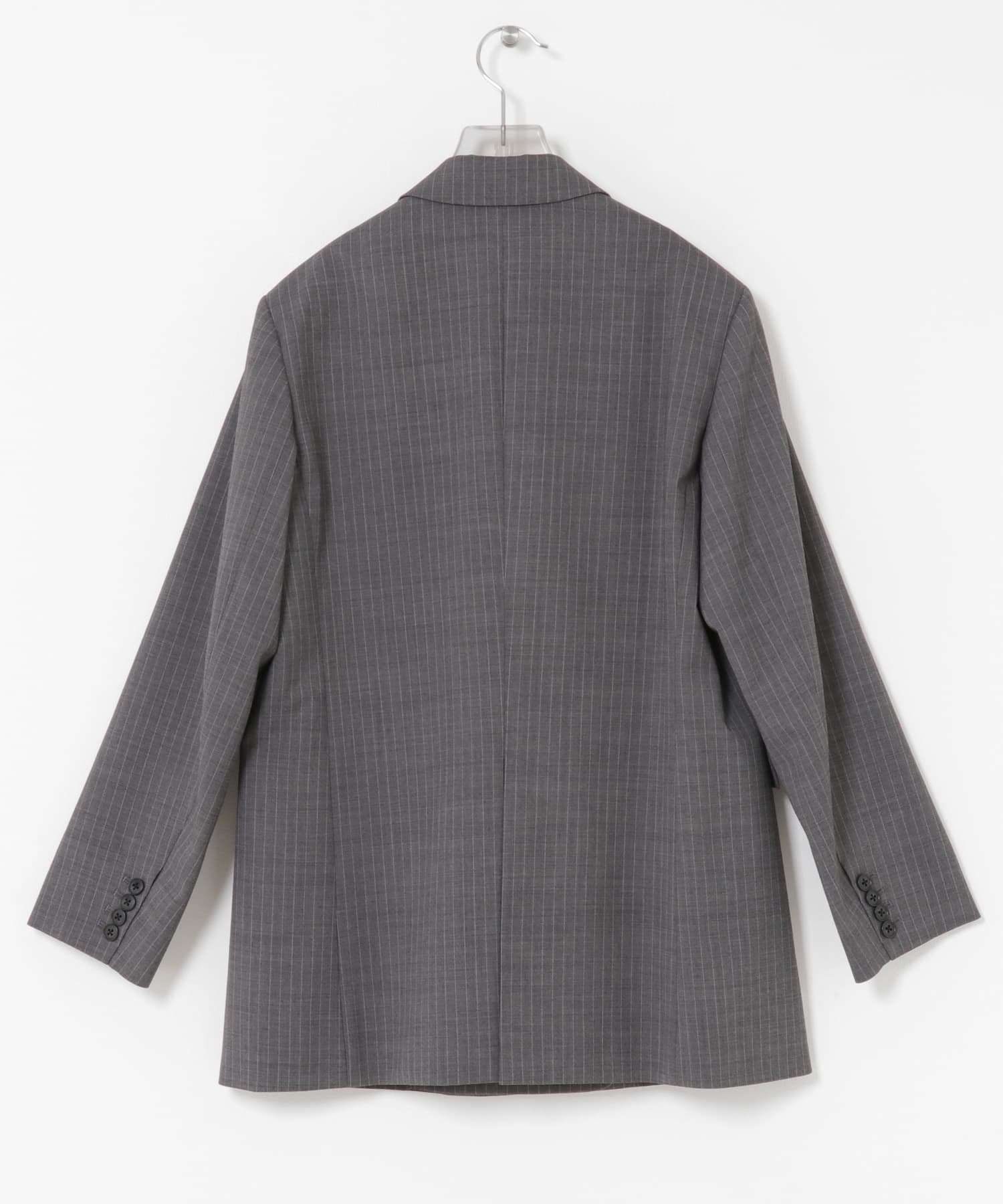 ウールブレンドテーラードジャケット GRY STRIPE 36