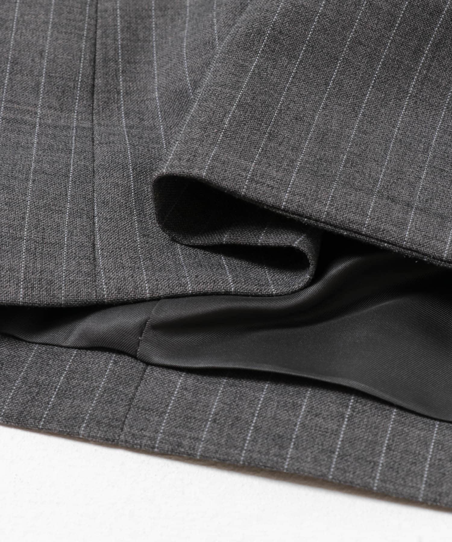 ウールブレンドテーラードジャケット GRY STRIPE 36