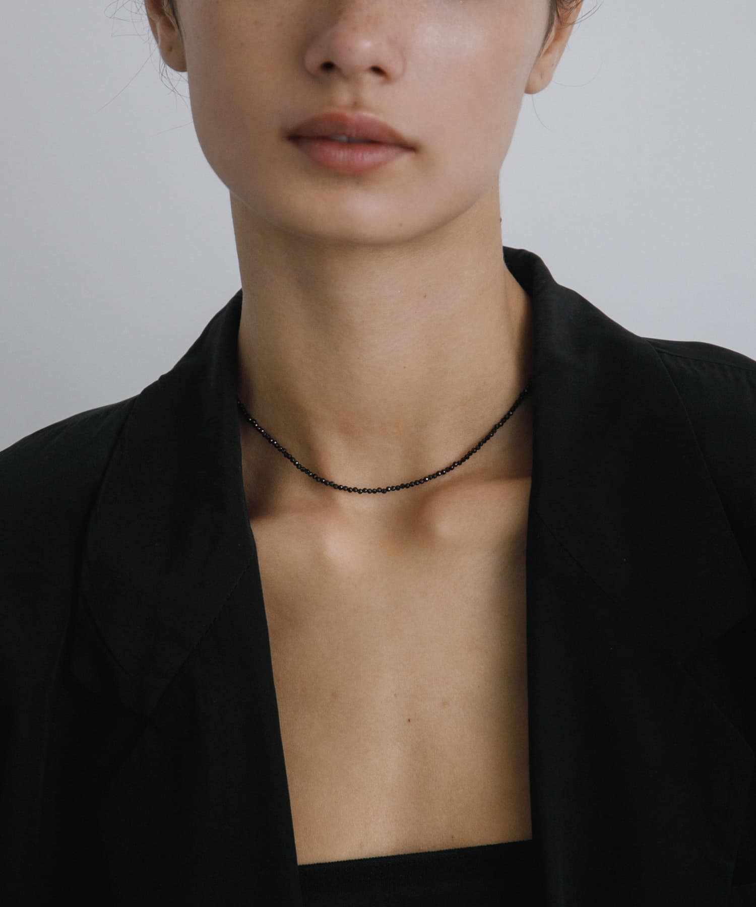 decor『デコール』　Cut beads necklace BLACK -