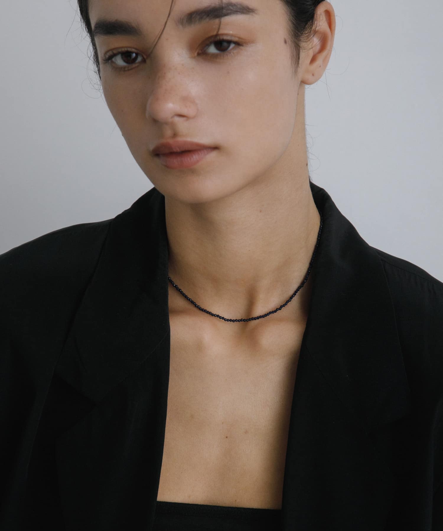 decor『デコール』　Cut beads necklace BLACK -