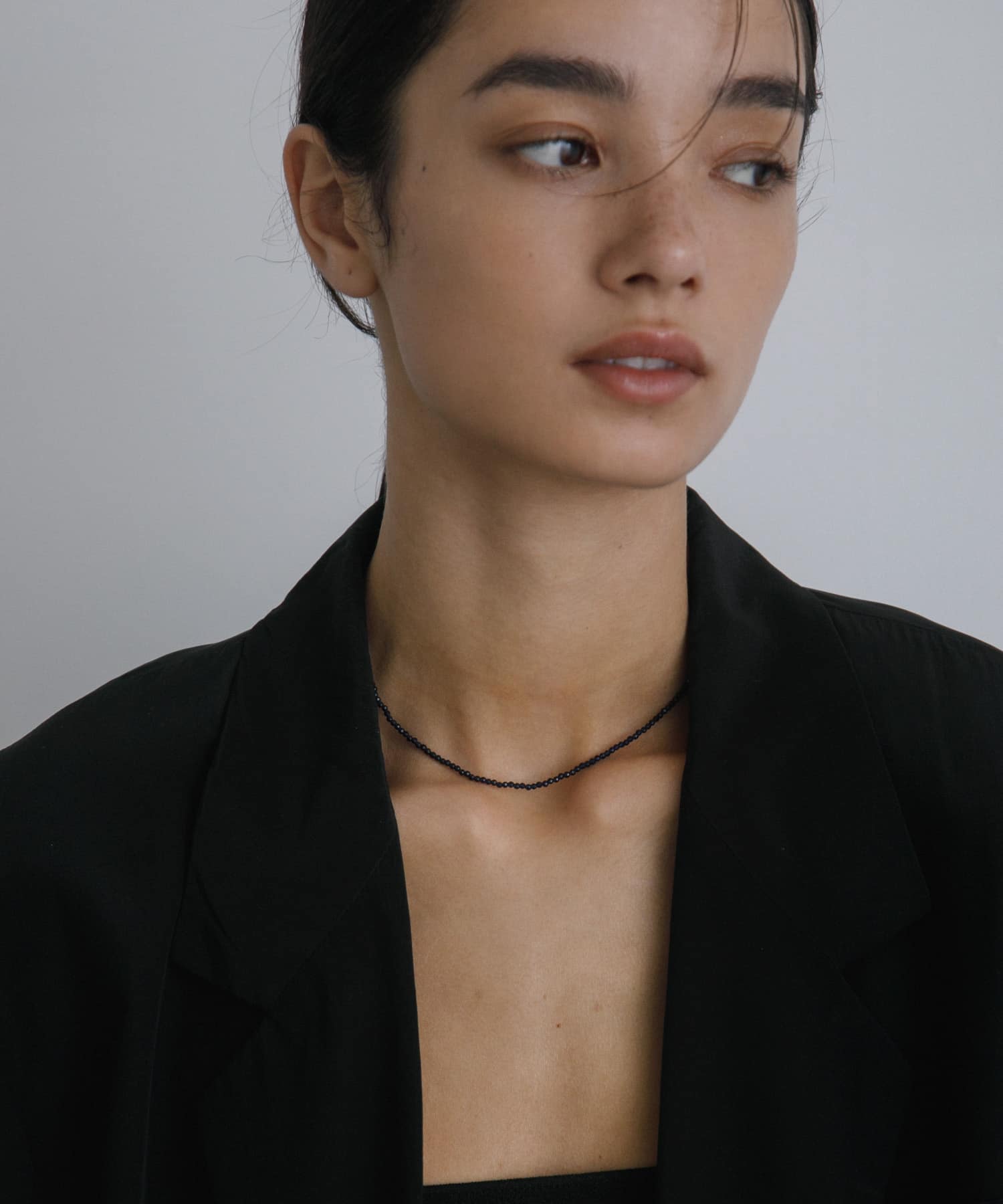 decor『デコール』　Cut beads necklace BLACK -