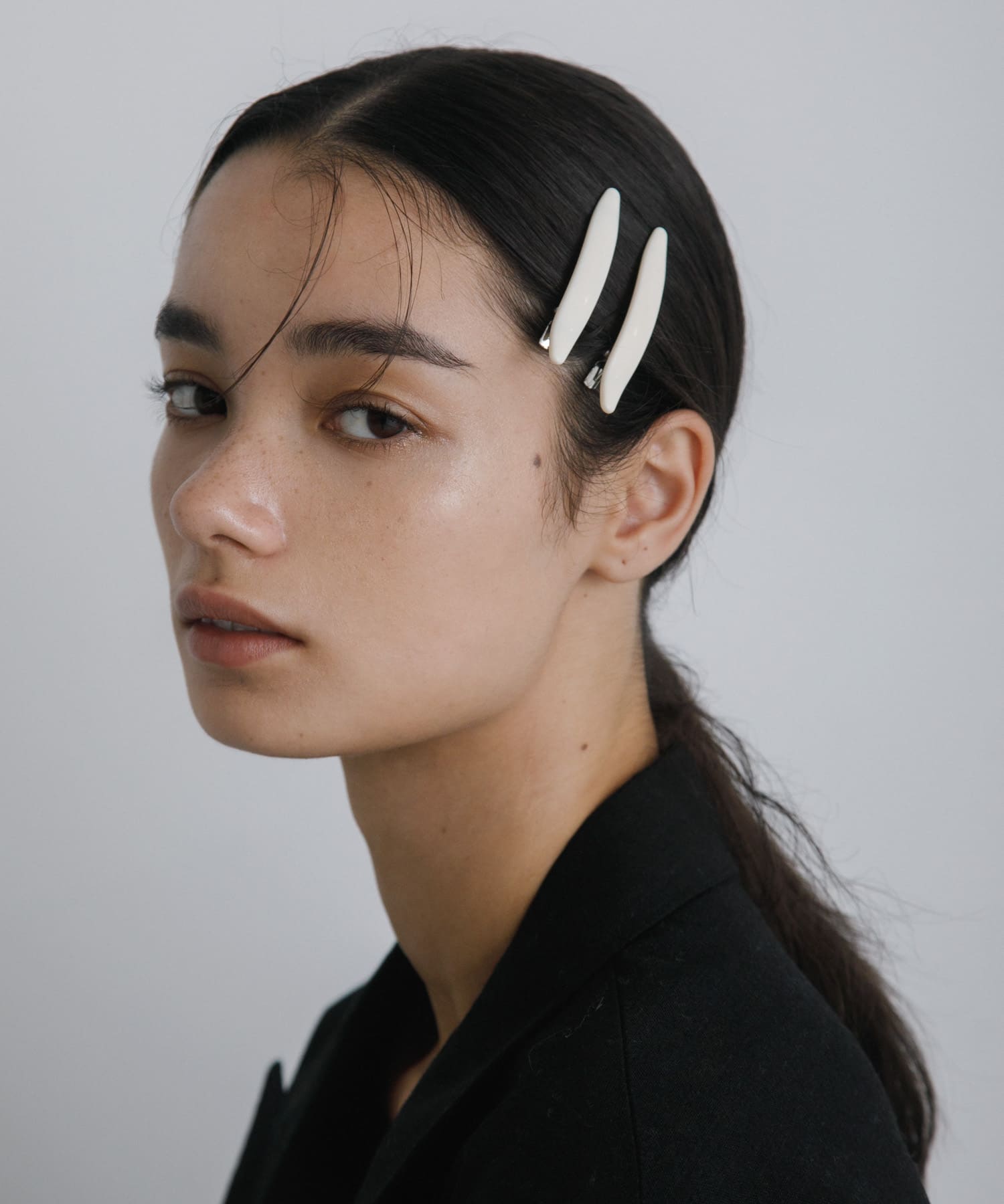 decor『デコール』　2P Oval hair clip IVORY -