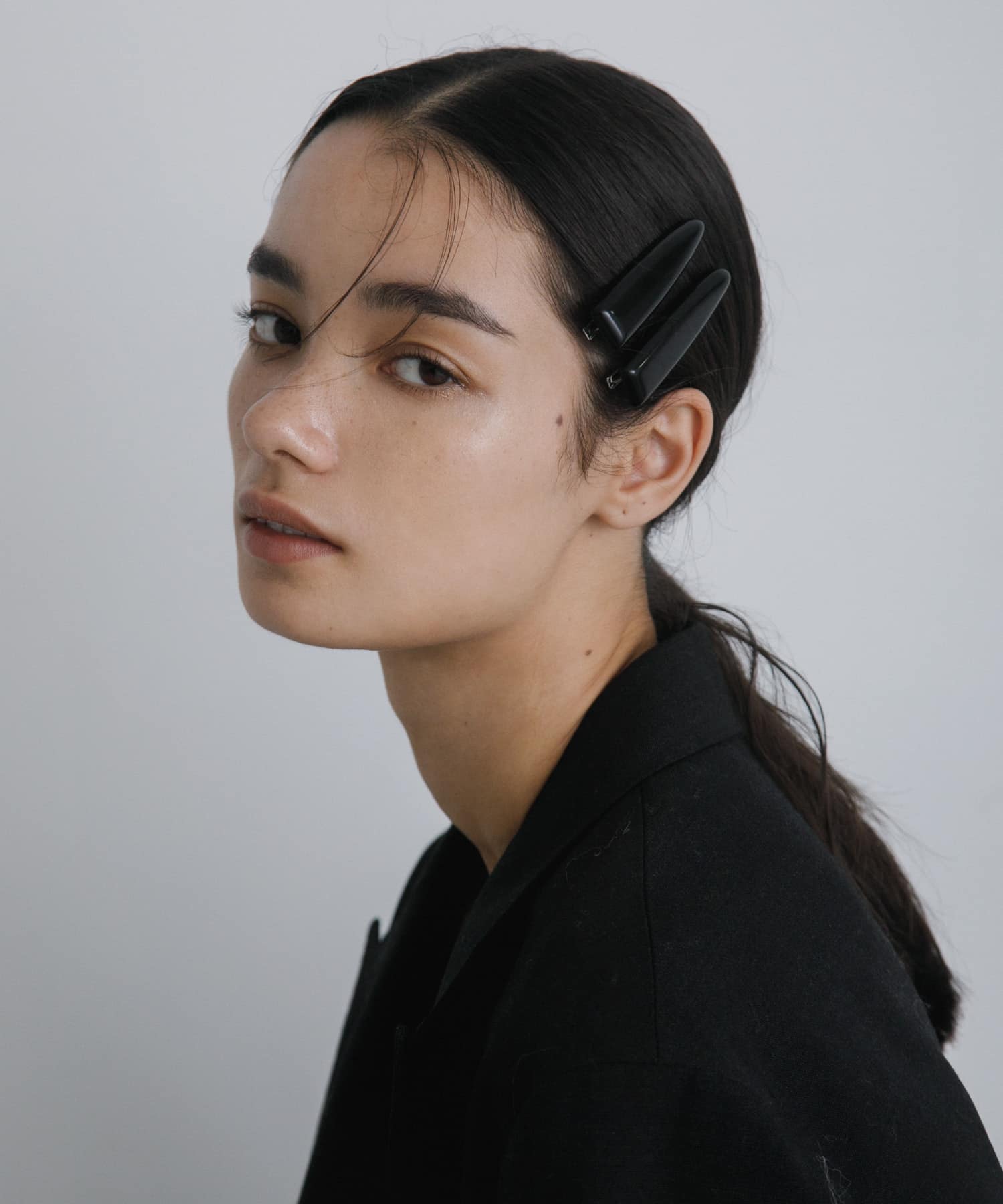 decor『デコール』　2P Wide hair clip BLACK -