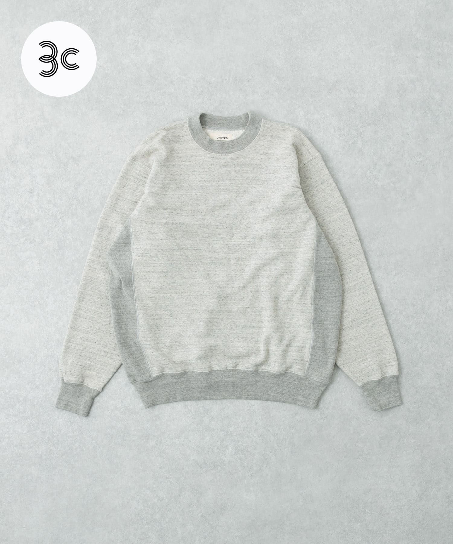 UNDYED SWEAT CREW NECK GRAY H 3