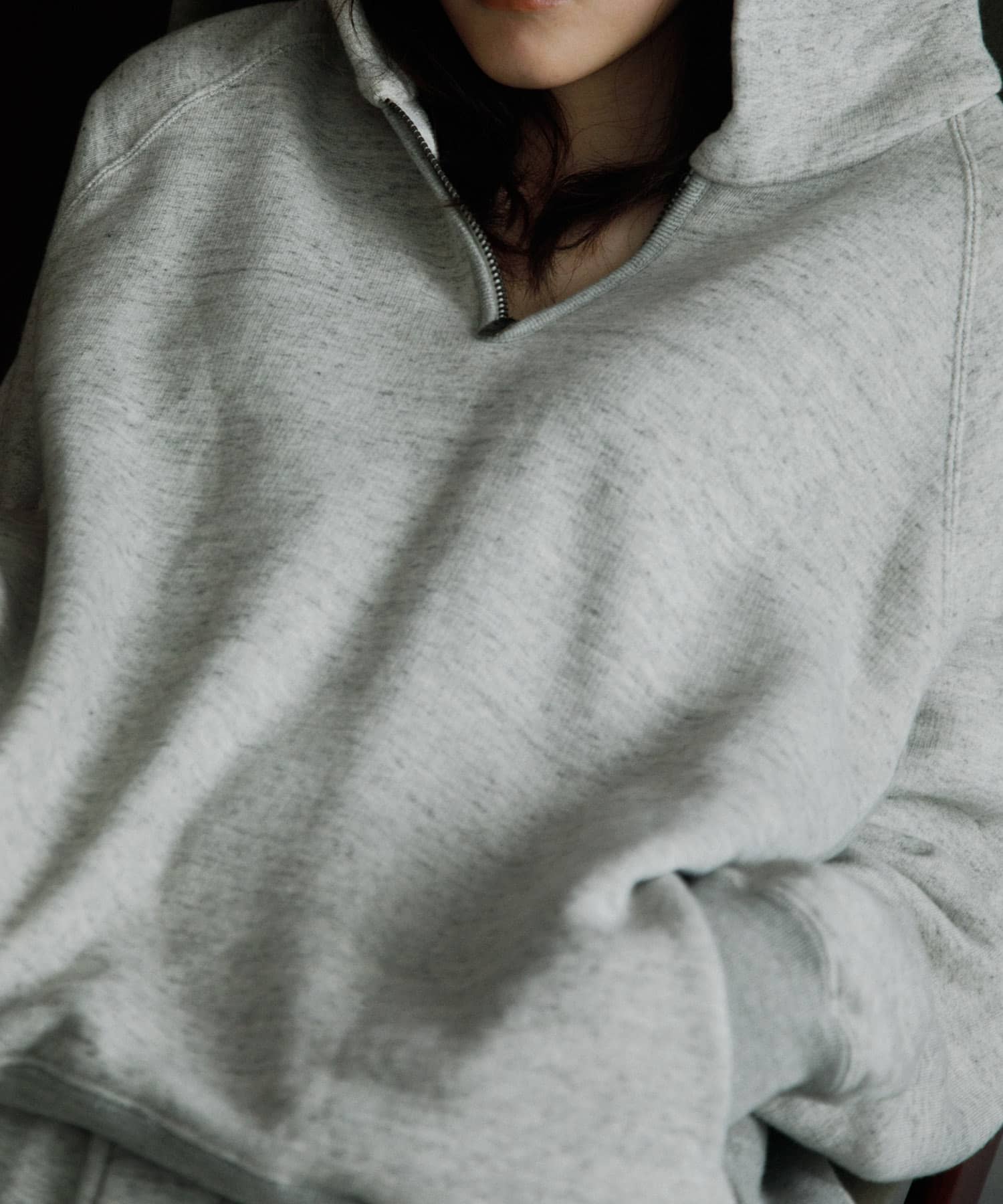 UNDYED SWEAT H/Z PARKA GRAY H 3