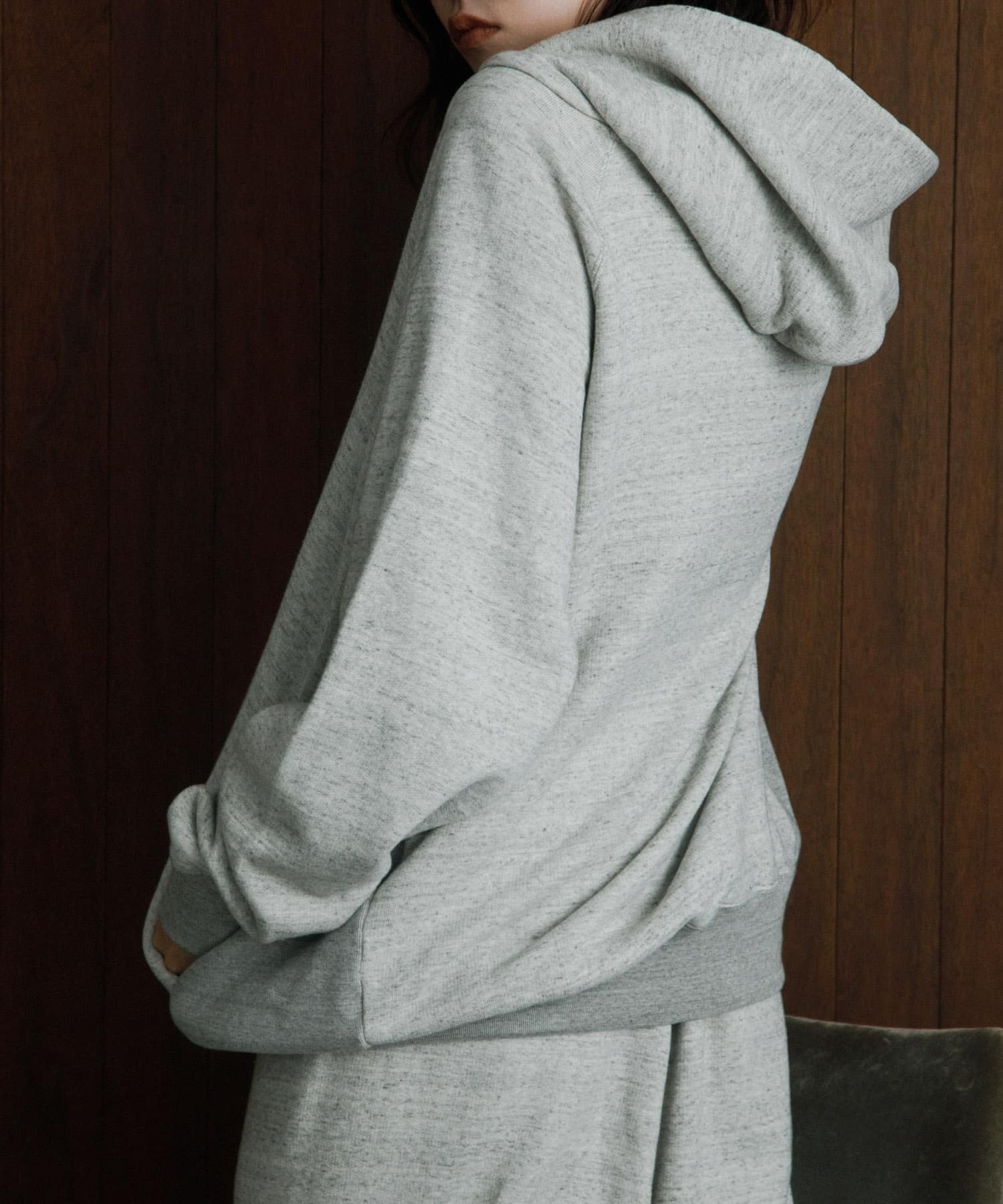 UNDYED SWEAT H/Z PARKA GRAY H 3