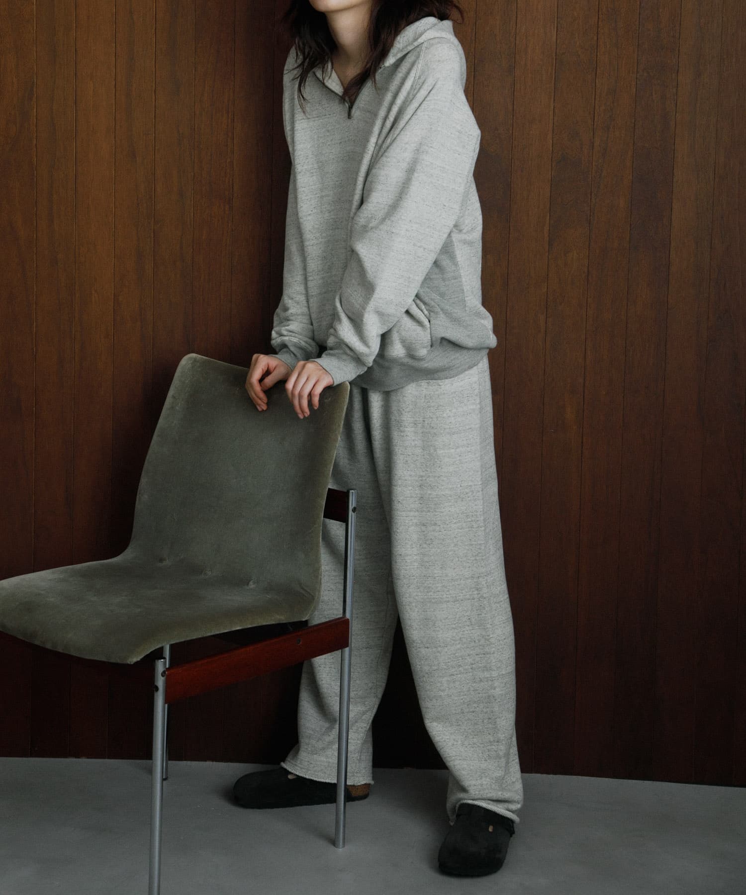 UNDYED SWEAT H/Z PARKA GRAY H 3