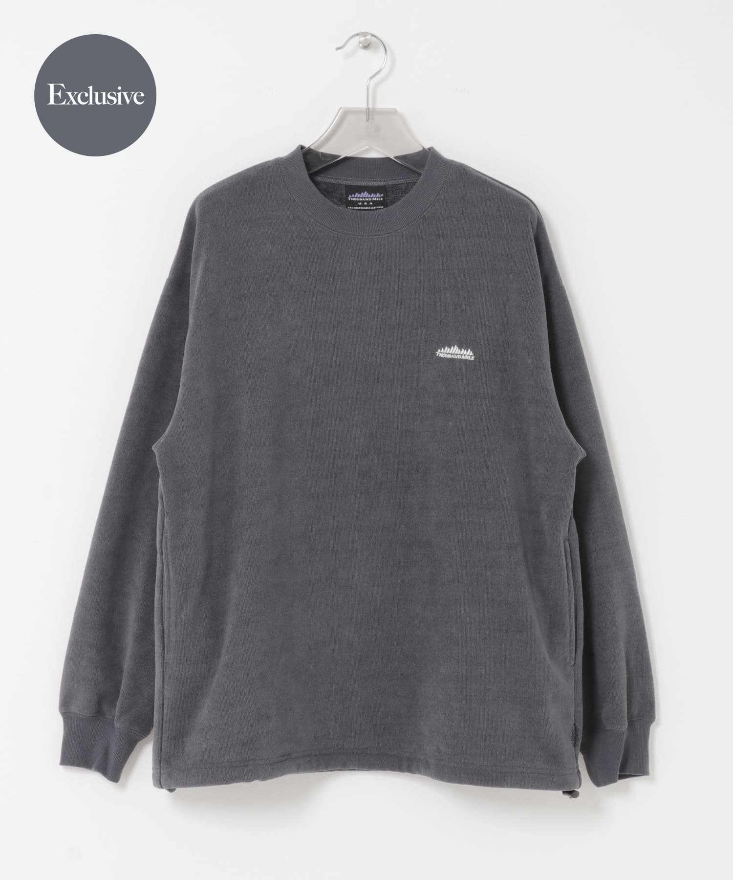 『別注』THOUSAND MILE×URBAN RESEARCH　ニットフリースクルーネックプルオーバー