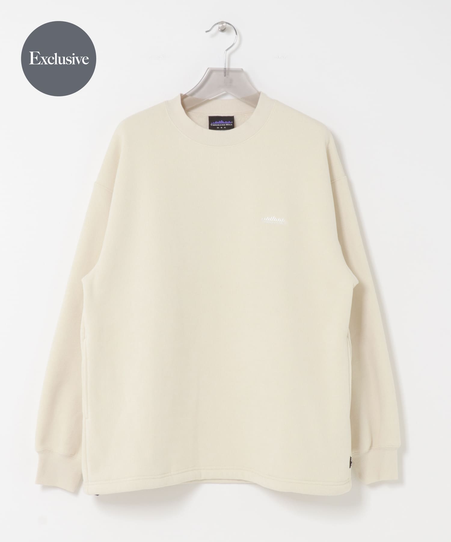 『別注』THOUSAND MILE×URBAN RESEARCH　ニットフリースクルーネックプルオーバー