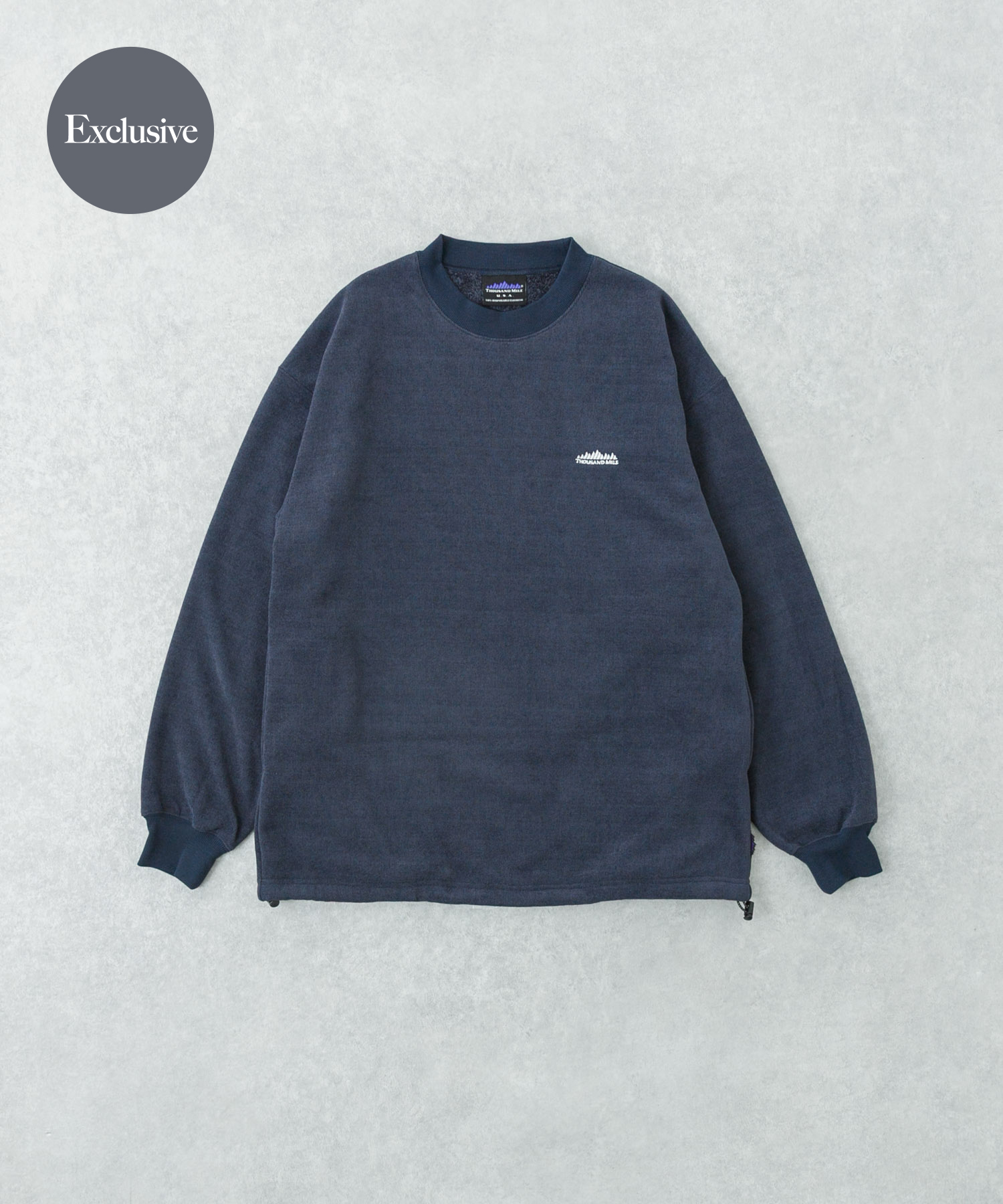 『別注』THOUSAND MILE×URBAN RESEARCH　ニットフリースクルーネックプルオーバー
