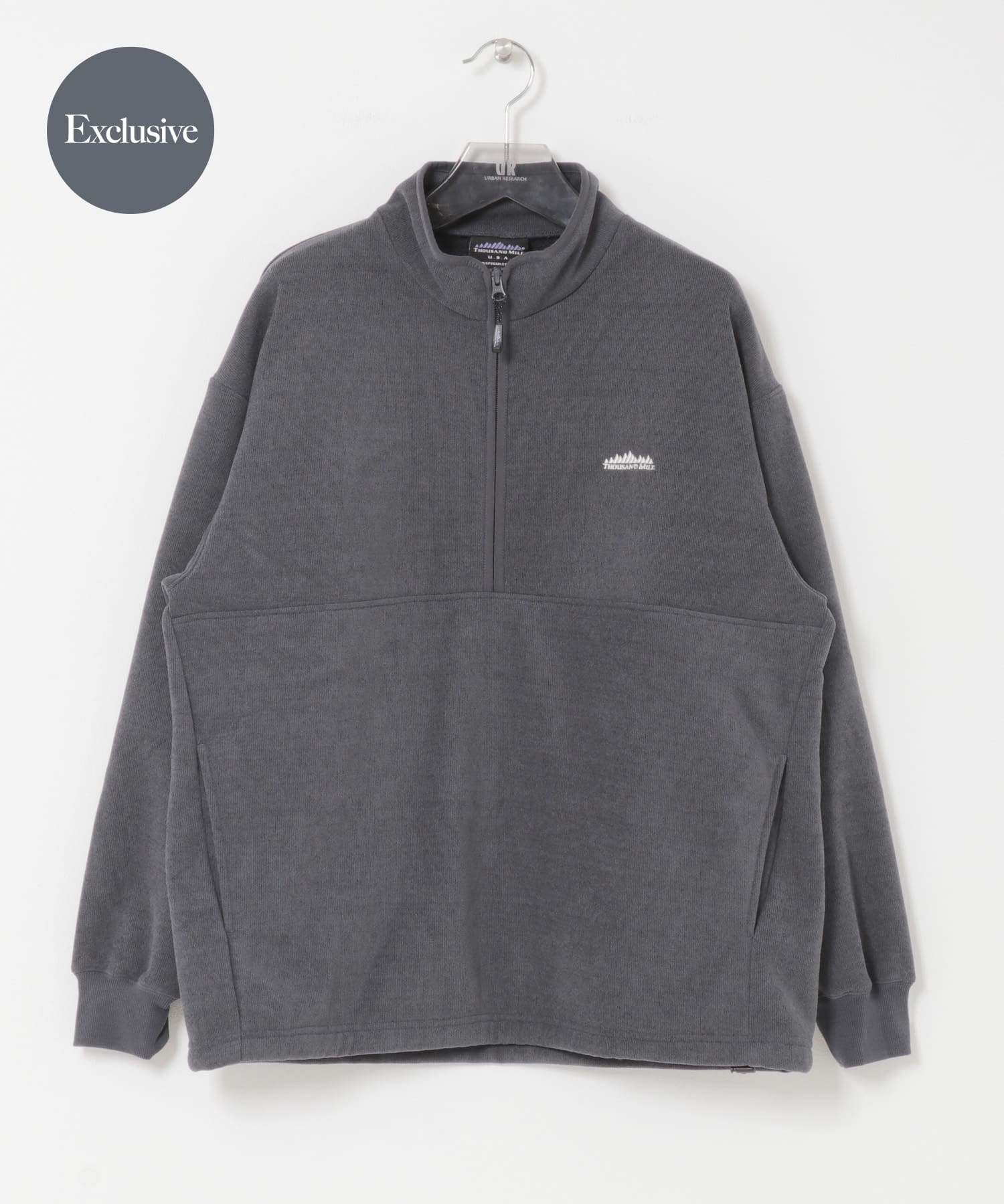 『別注』THOUSAND MILE×URBAN RESEARCH　ニットフリースハーフジッププルオーバー
