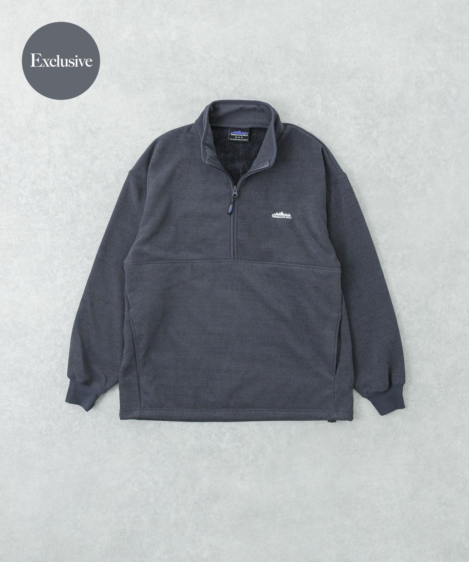 『別注』THOUSAND MILE×URBAN RESEARCH　ニットフリースハーフジッププルオーバー
