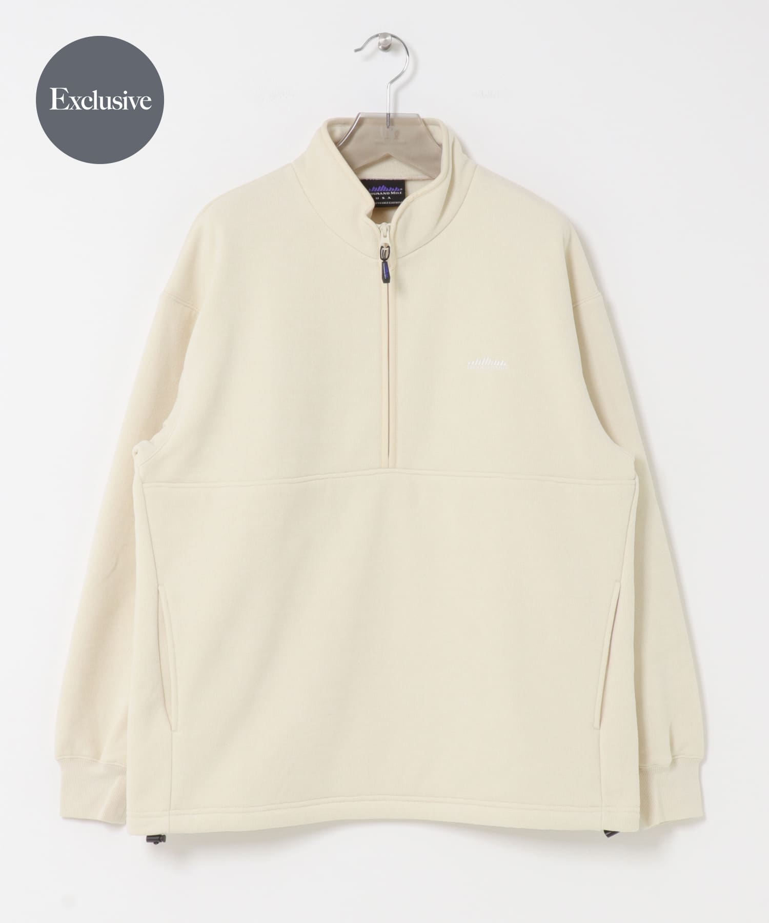 『別注』THOUSAND MILE×URBAN RESEARCH　ニットフリースハーフジッププルオーバー