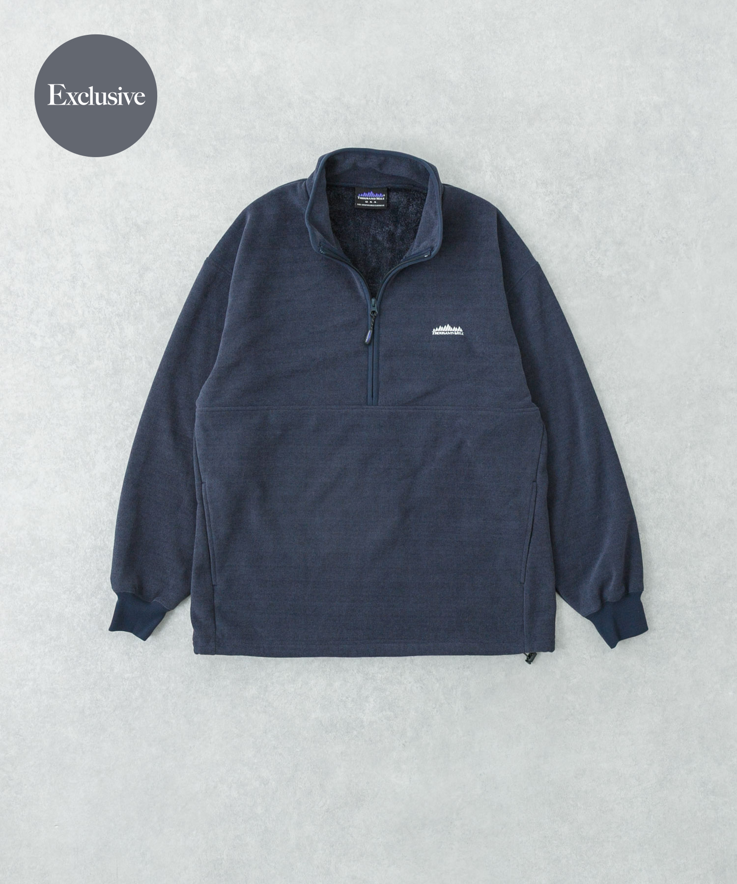 『別注』THOUSAND MILE×URBAN RESEARCH　ニットフリースハーフジッププルオーバー